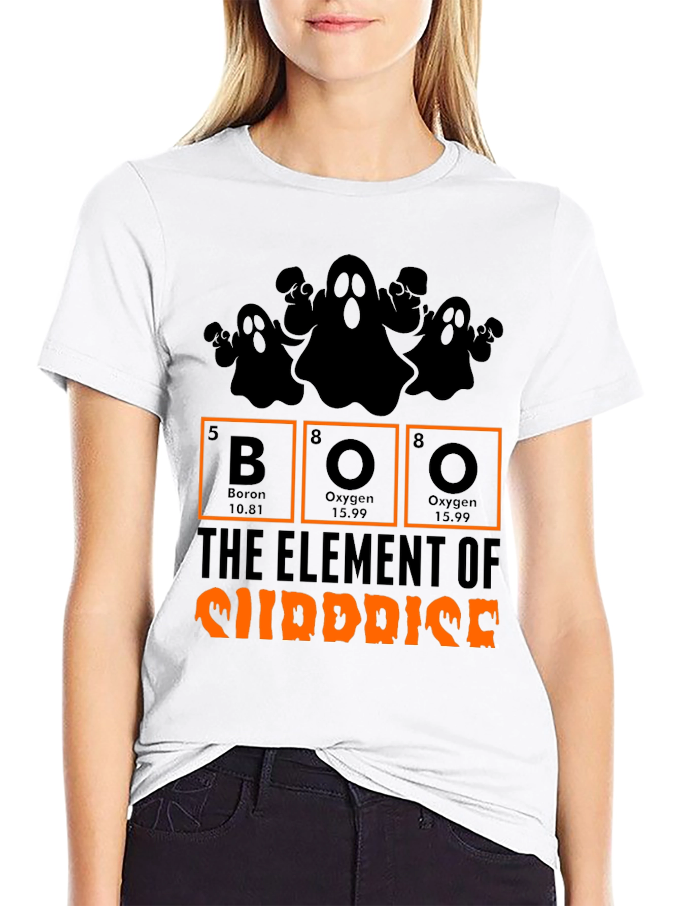 Halloween Boo Element of Surprise Graphic Tee
