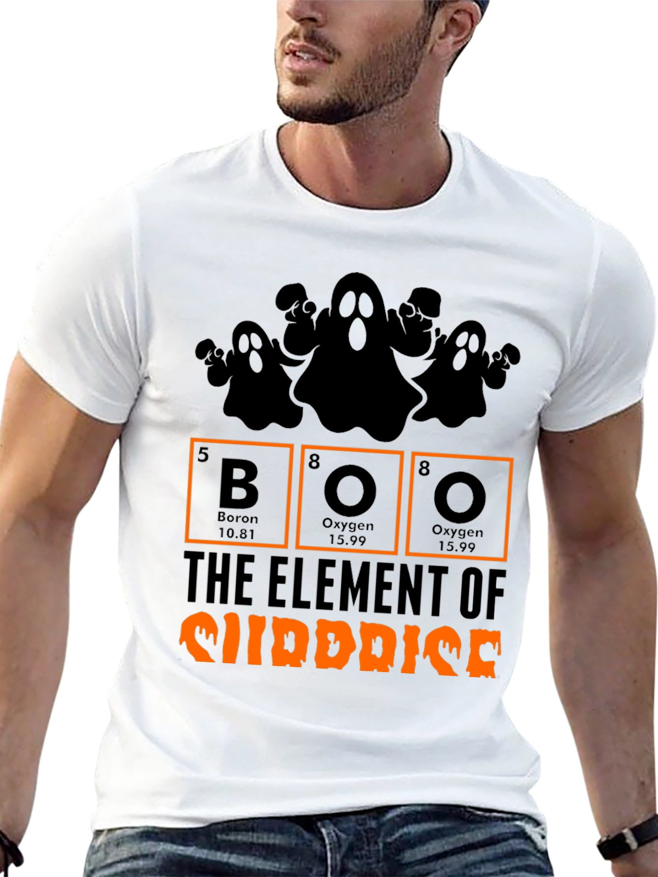 Halloween Boo Element of Surprise Graphic Tee