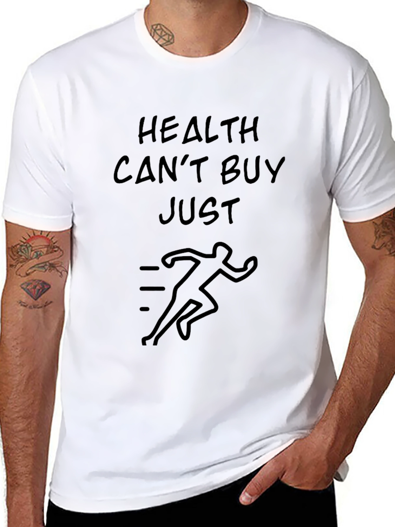 Health Cant Buy Just Run Graphic T-Shirt