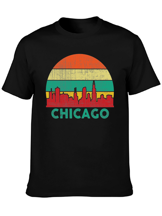 Vintage Chicago Skyline Graphic Tee