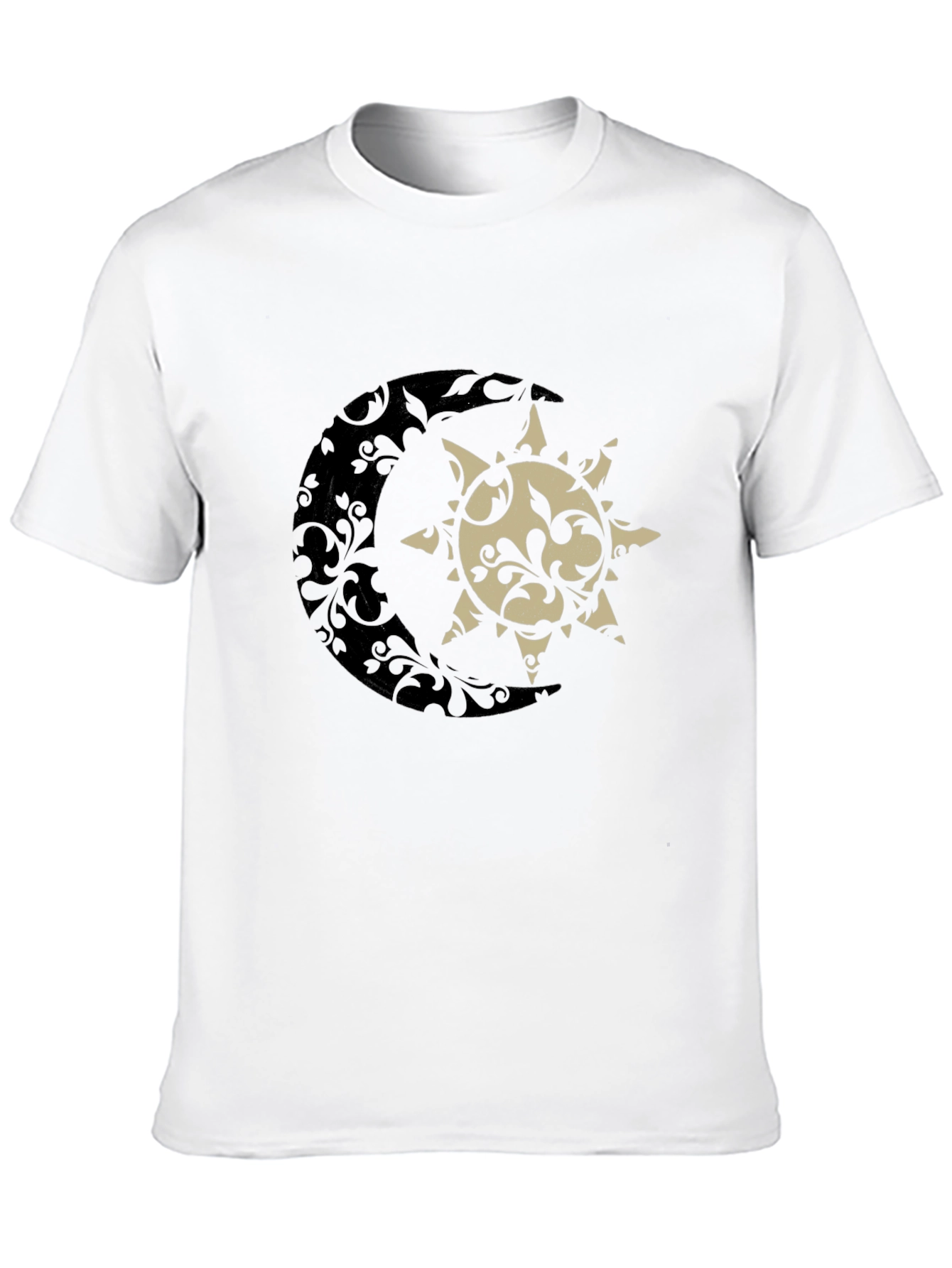 Sun & Moon Graphic Tee - Stylish Black T-Shirt