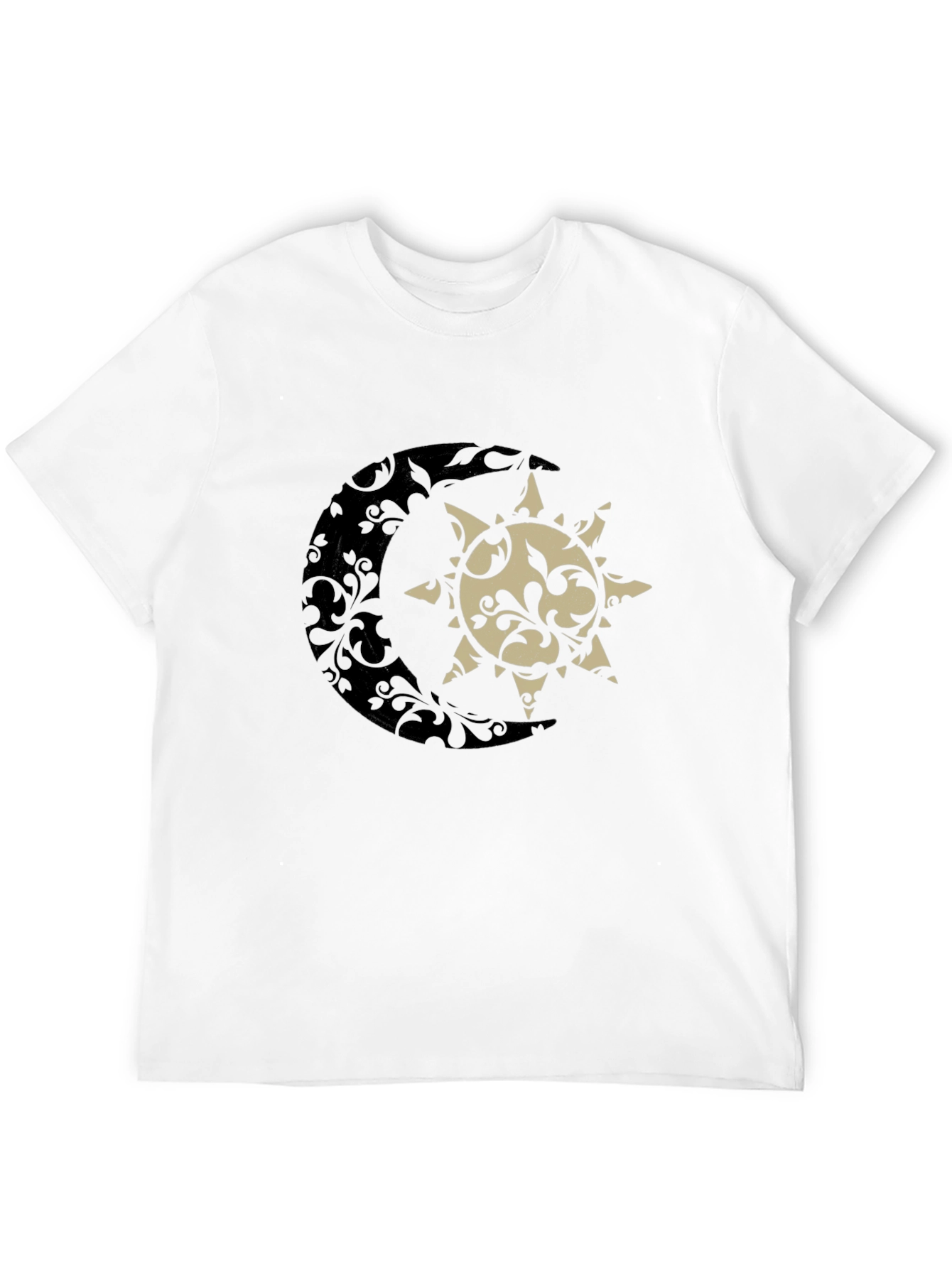 Sun & Moon Graphic Tee - Stylish Black T-Shirt