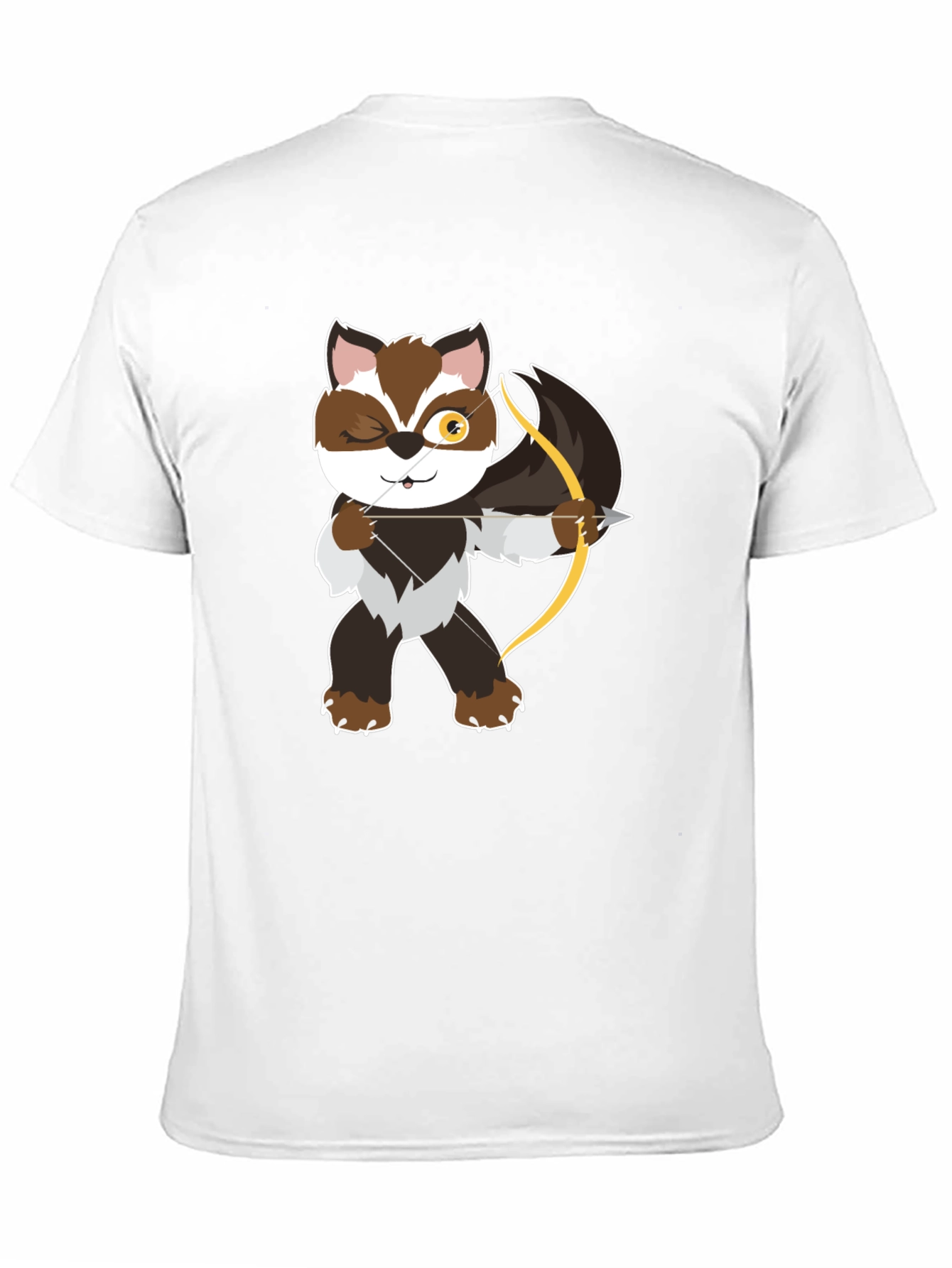 Archer Raccoon Graphic Tee - Stylish Black T-Shirt