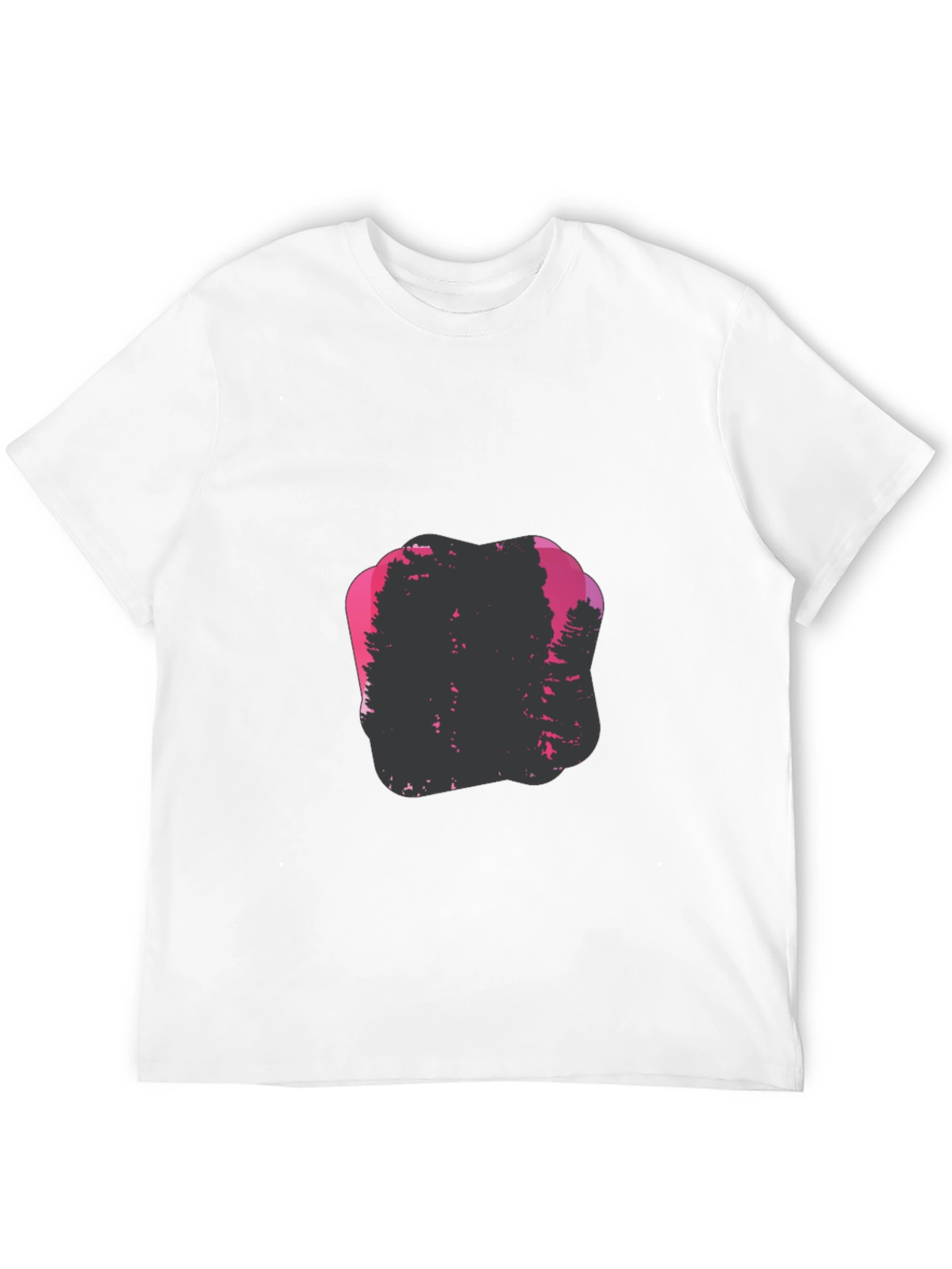 Nature Silhouette Graphic Print Crew Neck Tee