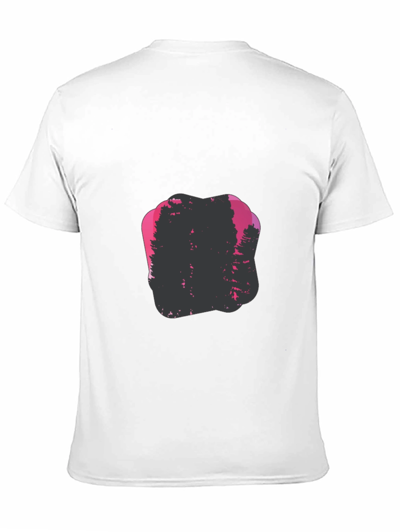 Nature Silhouette Graphic Print Crew Neck Tee