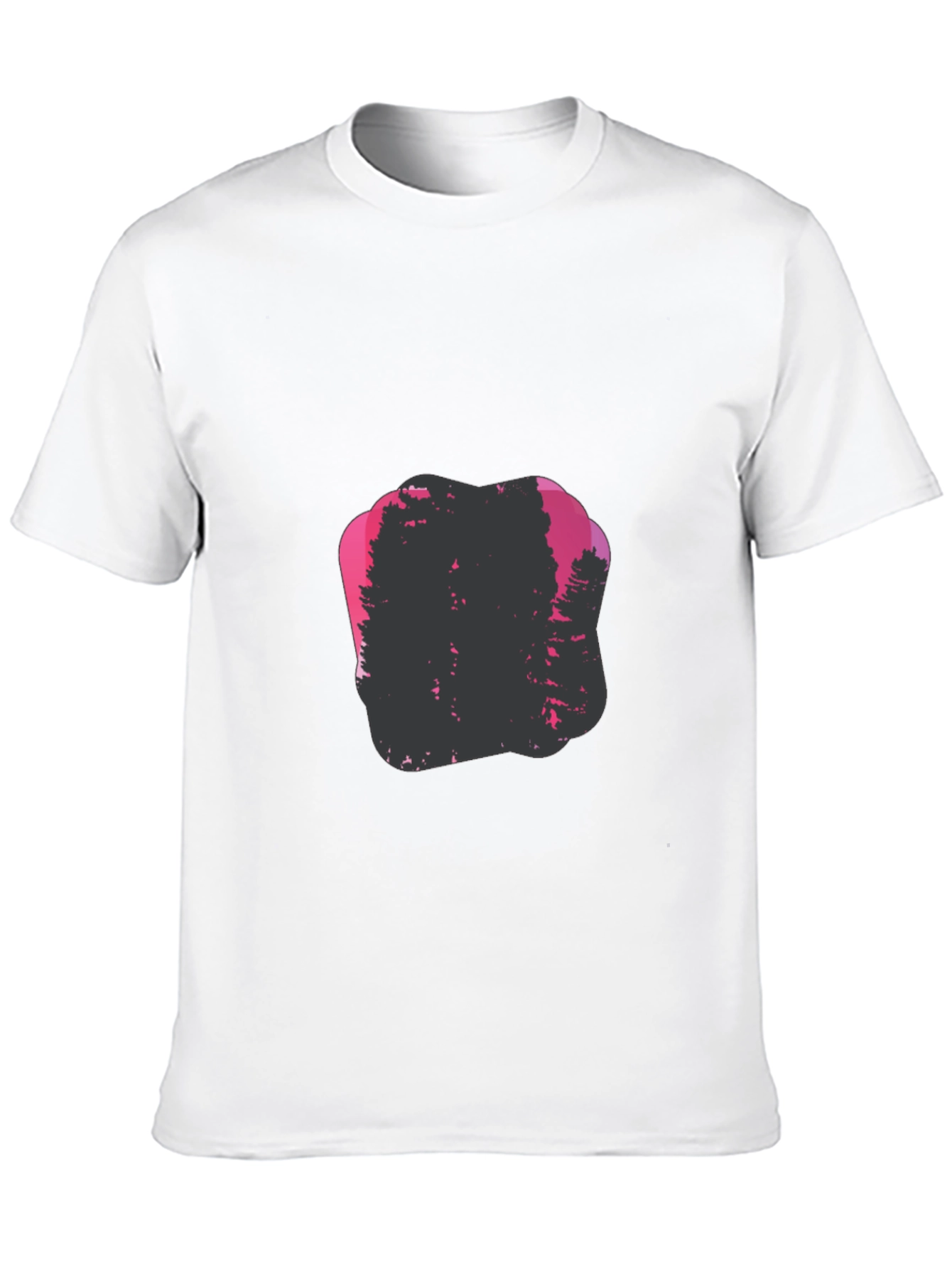 Nature Silhouette Graphic Print Crew Neck Tee