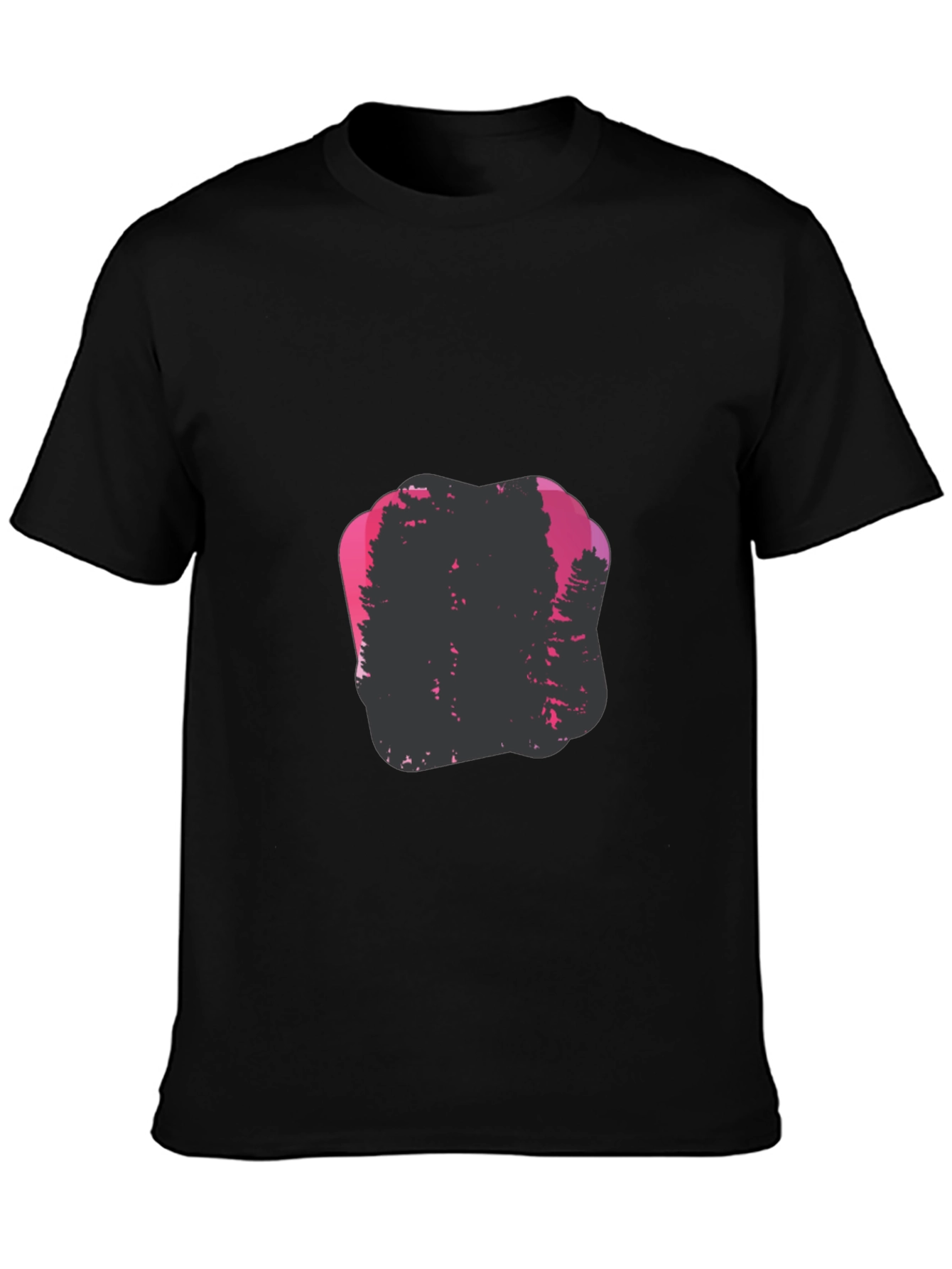 Nature Silhouette Graphic Print Crew Neck Tee