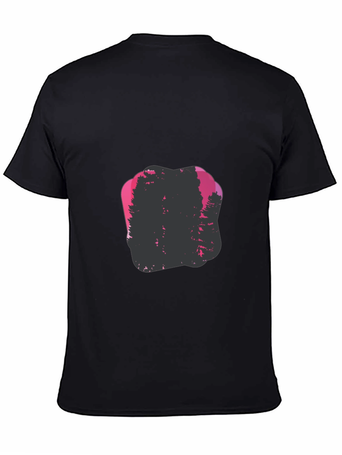 Nature Silhouette Graphic Print Crew Neck Tee