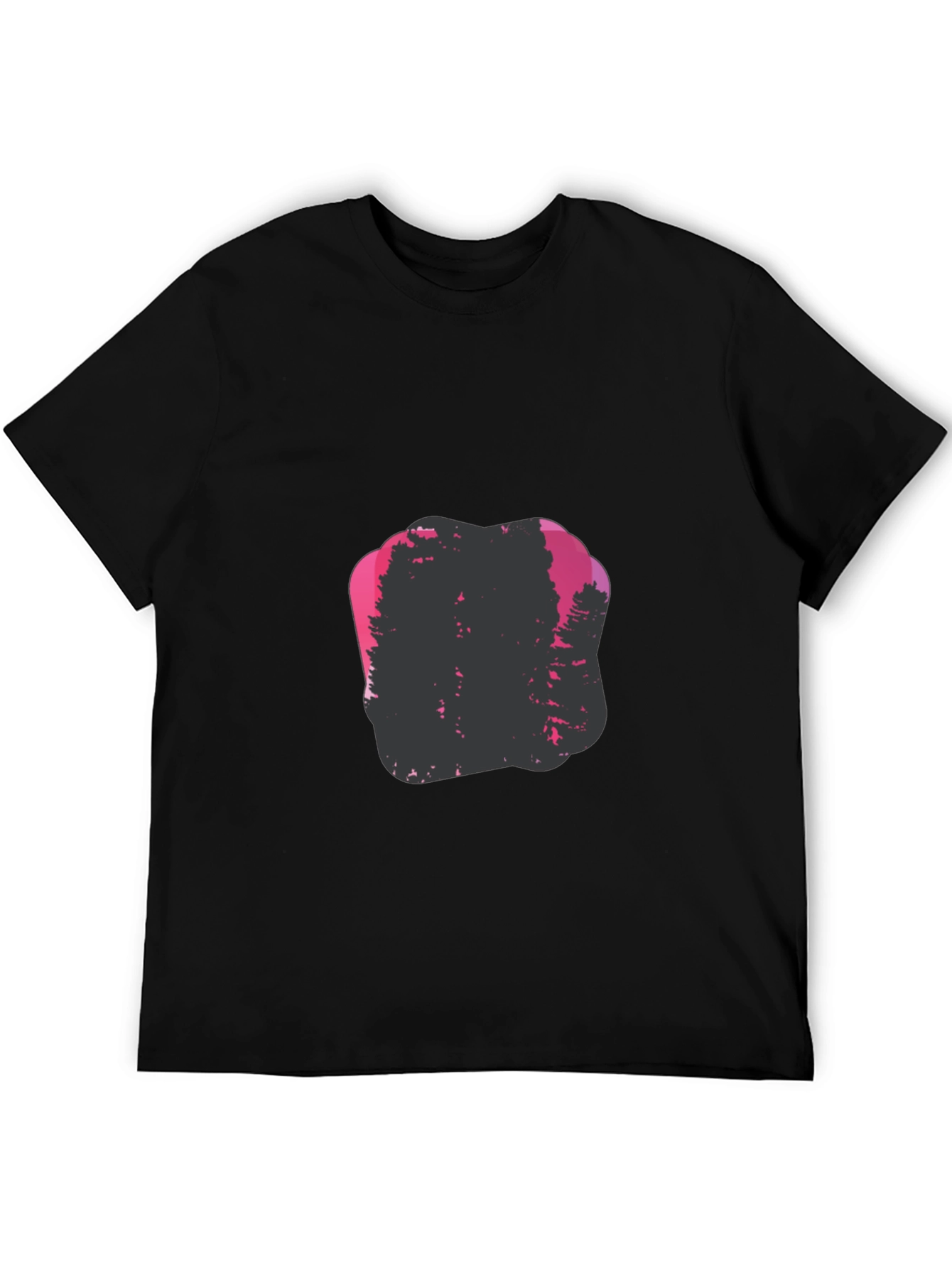 Nature Silhouette Graphic Print Crew Neck Tee