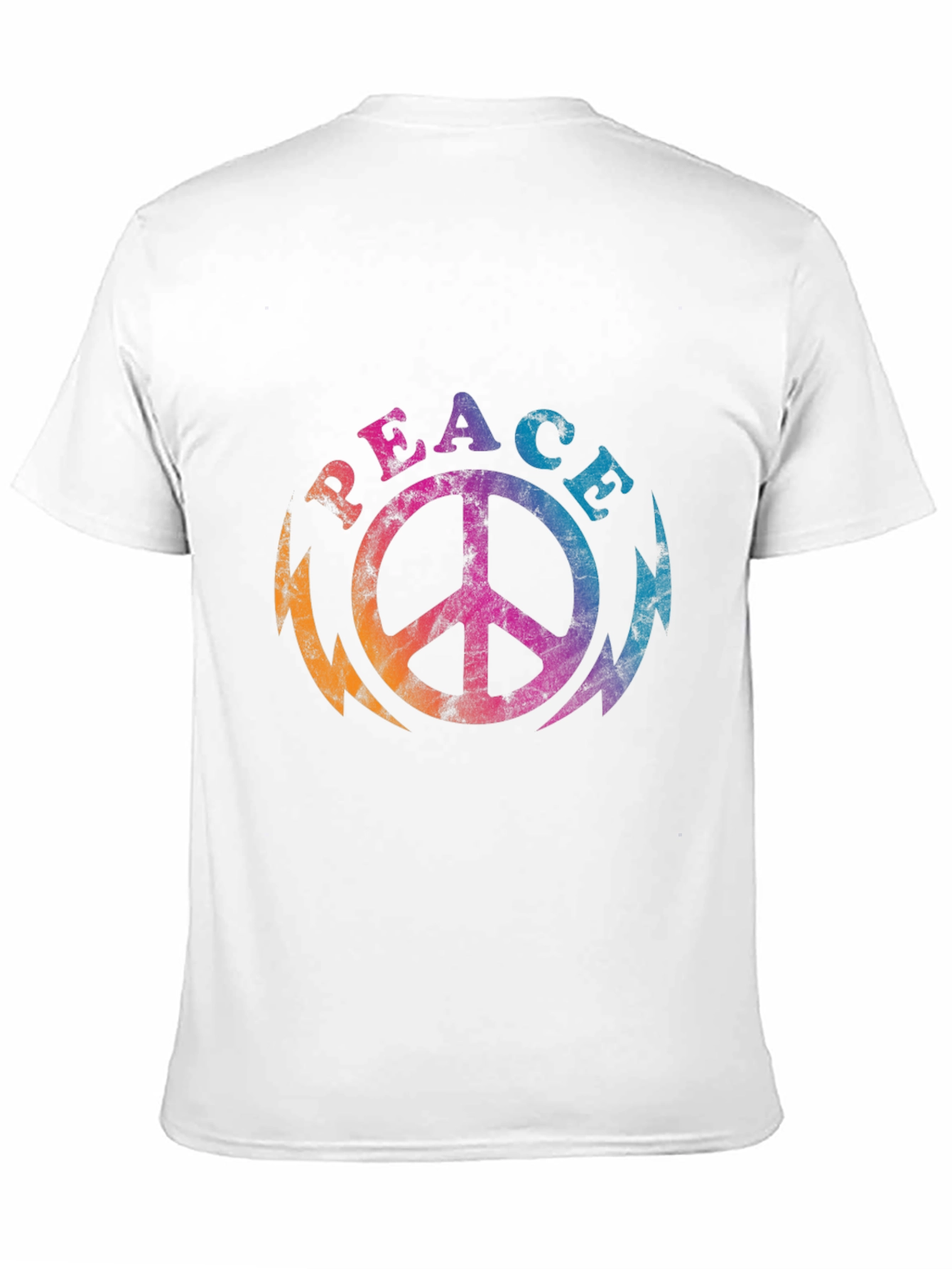 Retro Peace Sign Graphic Tee - Black T-Shirt