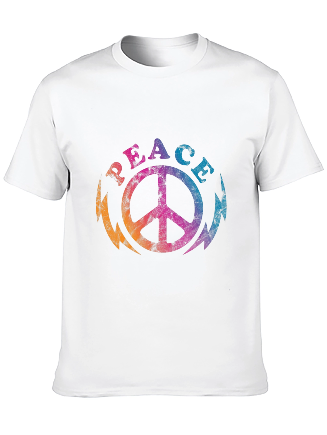 Retro Peace Sign Graphic Tee - Black T-Shirt