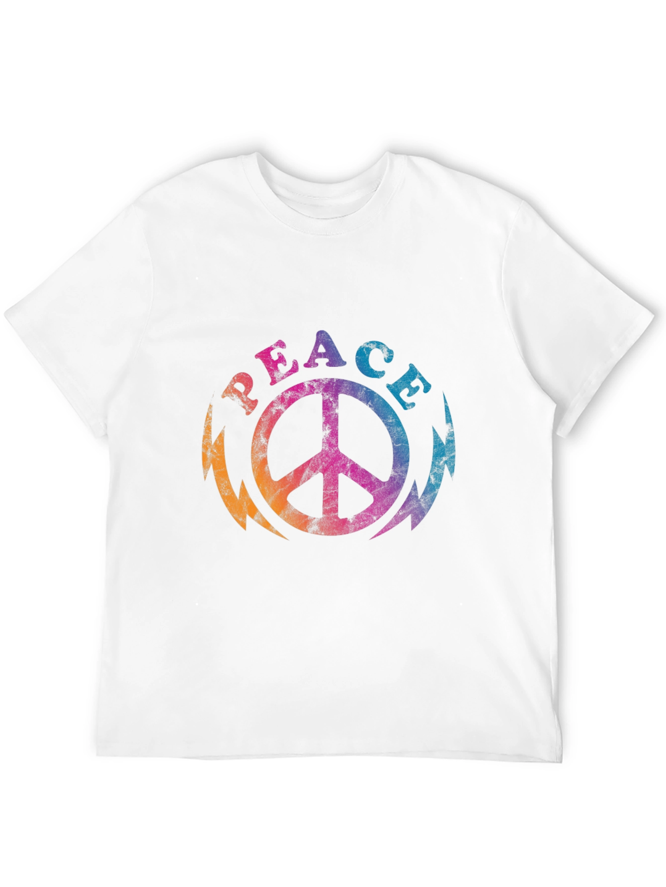 Retro Peace Sign Graphic Tee - Black T-Shirt