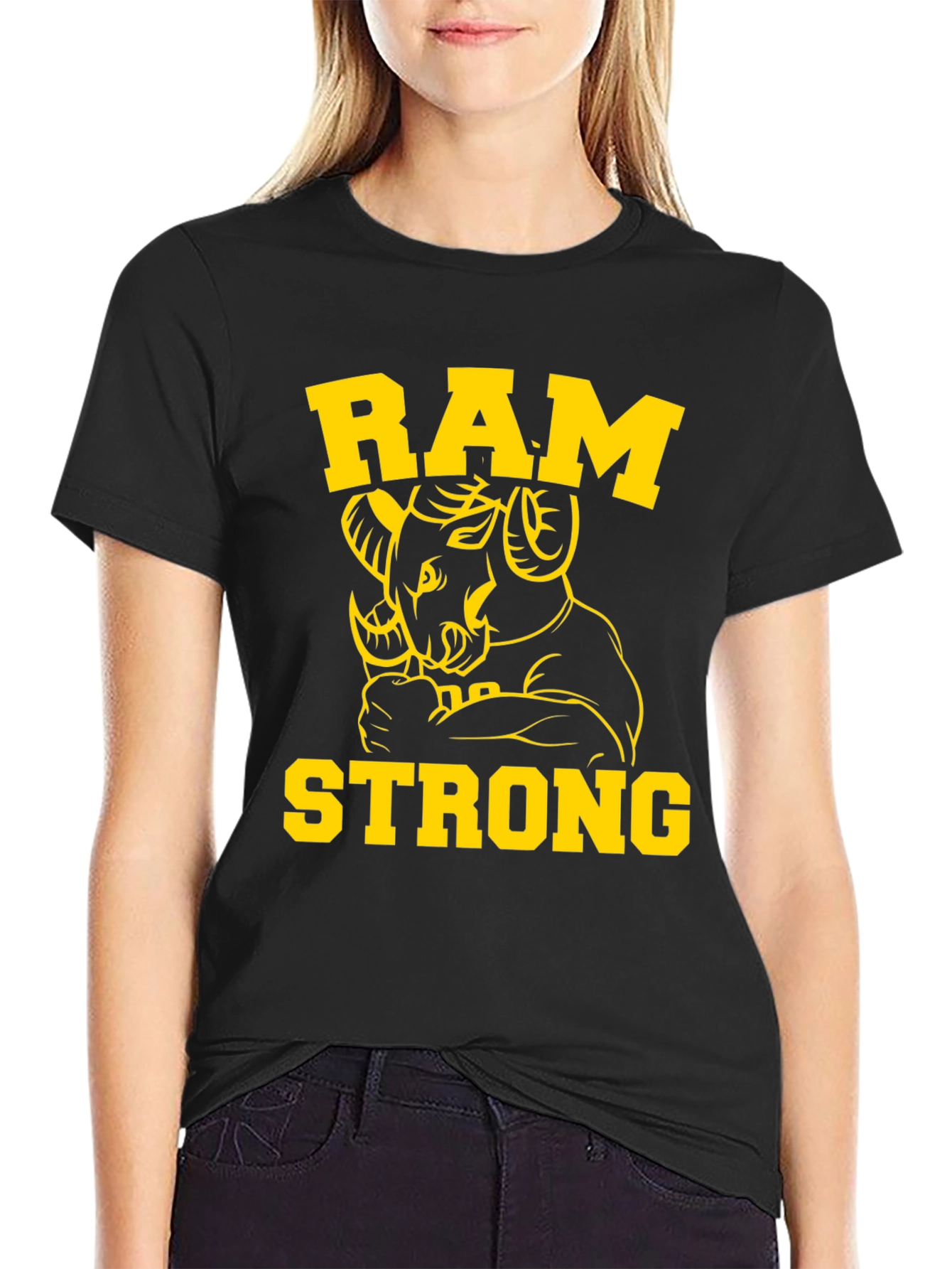 Ram Strong Graphic Tee - Mens Black T-Shirt