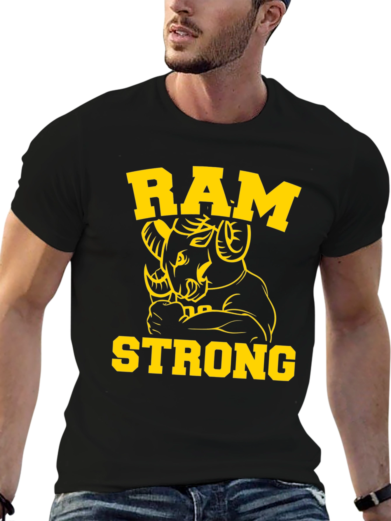 Ram Strong Graphic Tee - Mens Black T-Shirt