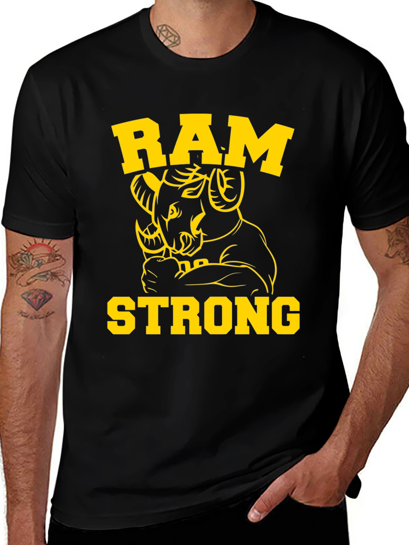 Ram Strong Graphic Tee - Mens Black T-Shirt