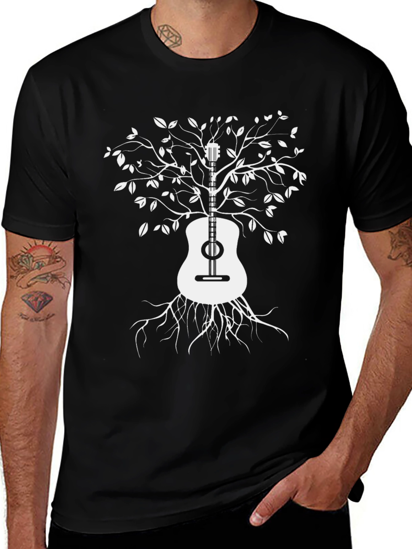 Guitar Tree Black Graphic Tee