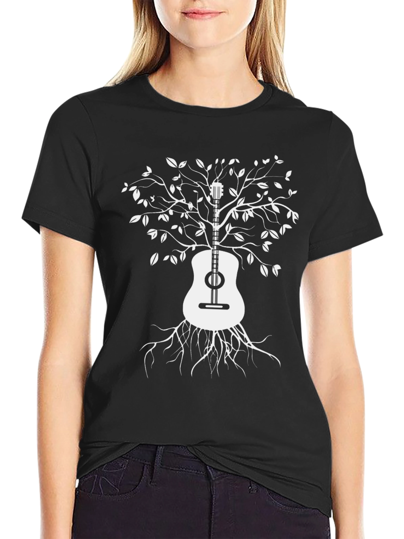 Guitar Tree Black Graphic Tee