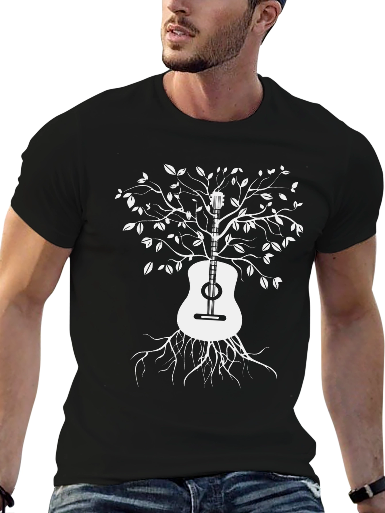 Guitar Tree Black Graphic Tee