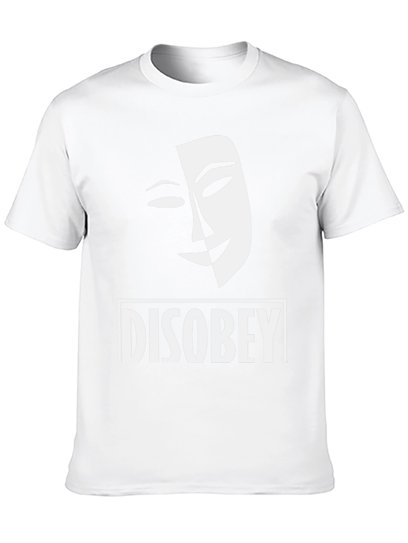 Disobey Mask Graphic Tee - Black Cotton