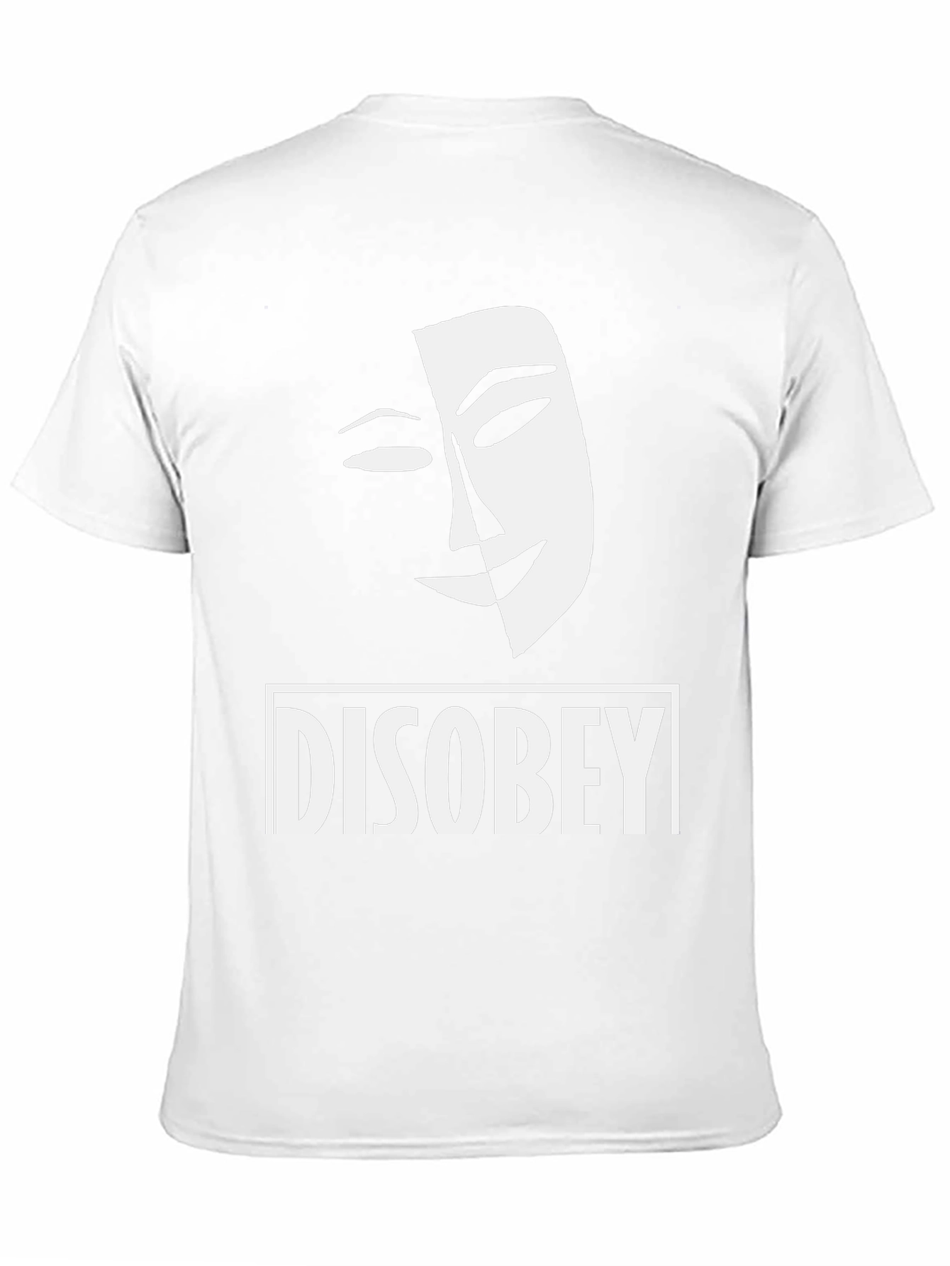 Disobey Mask Graphic Tee - Black Cotton