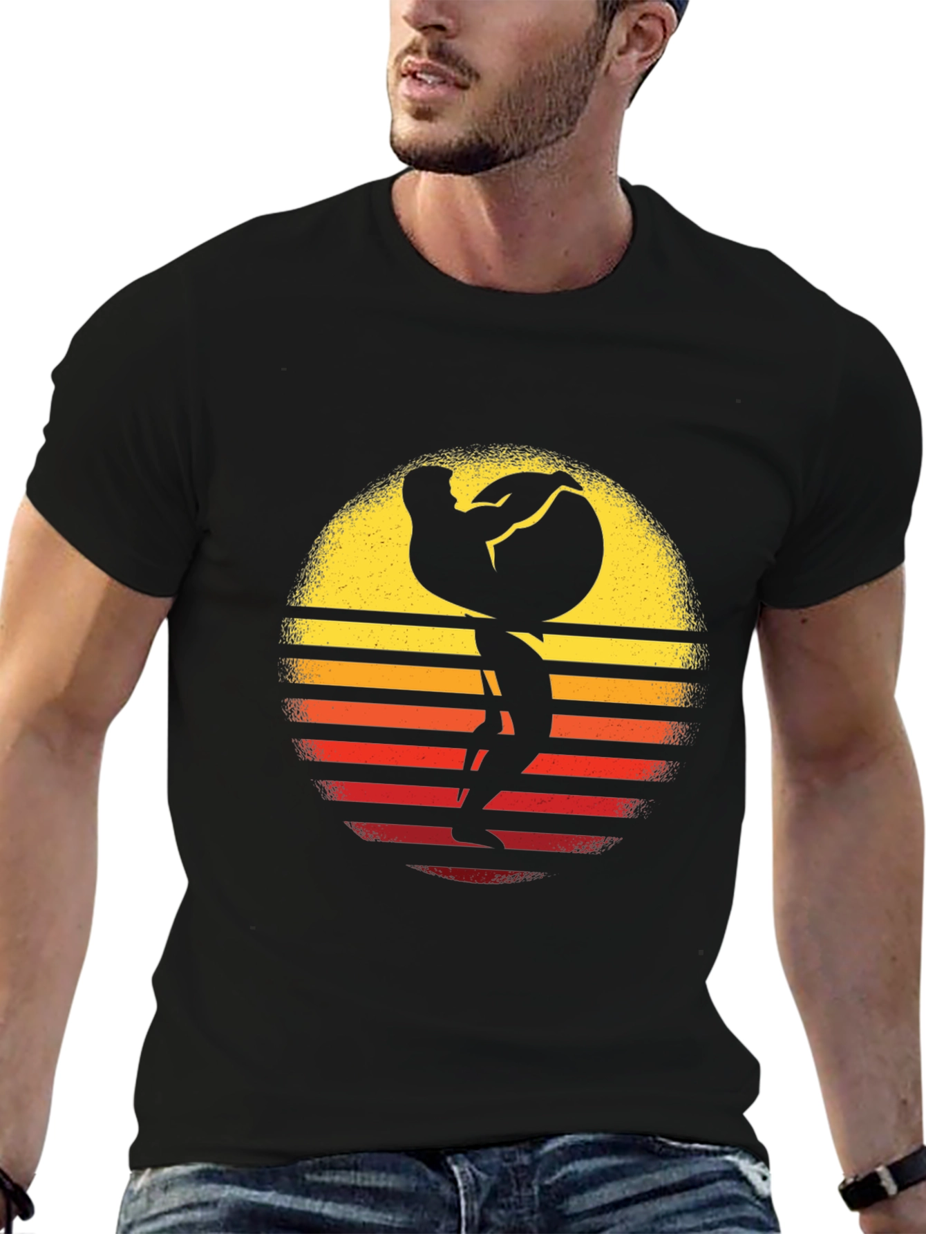 Atlas Sunset Graphic Tee - Black