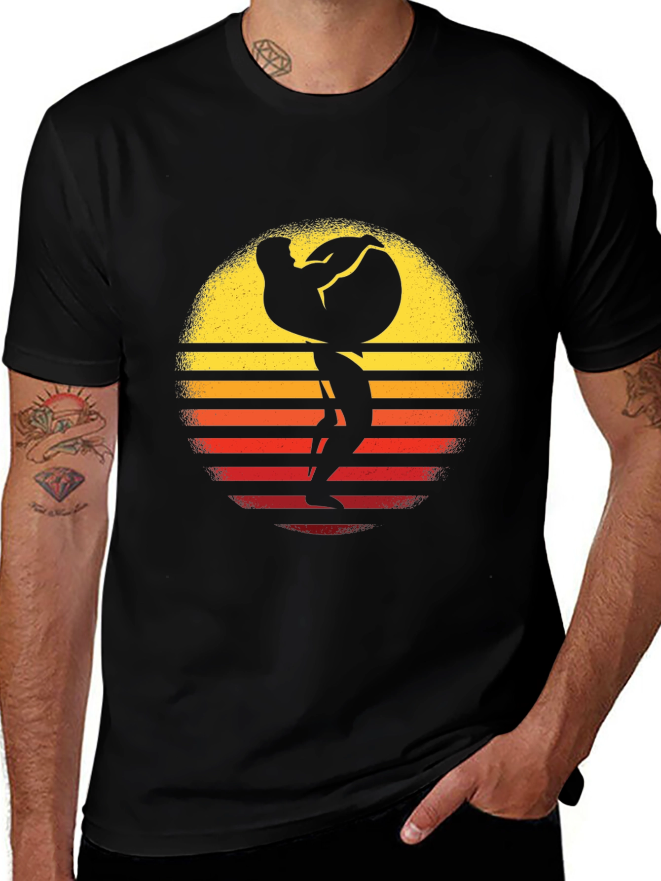 Atlas Sunset Graphic Tee - Black