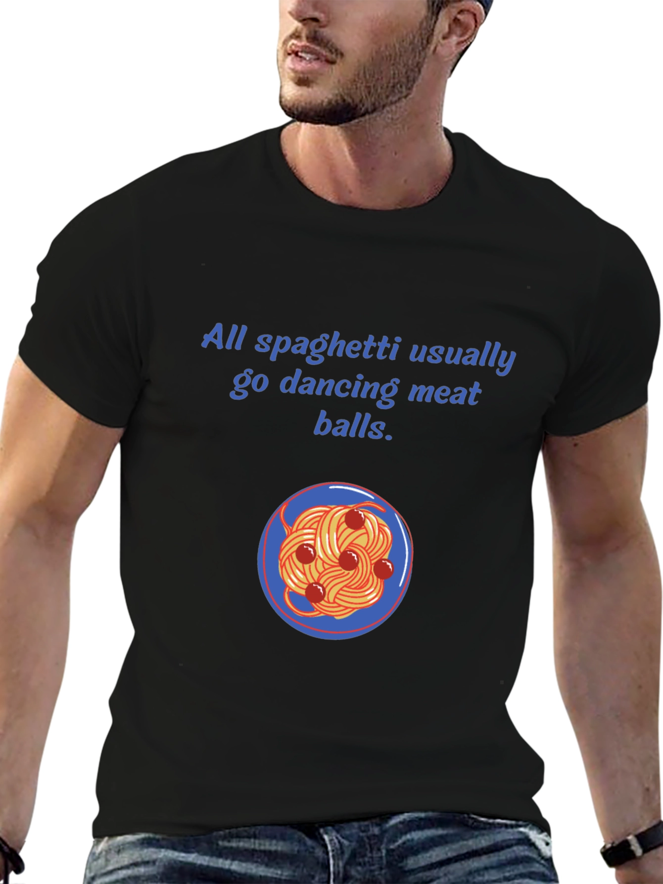 Funny Spaghetti and Meatballs Graphic Tee