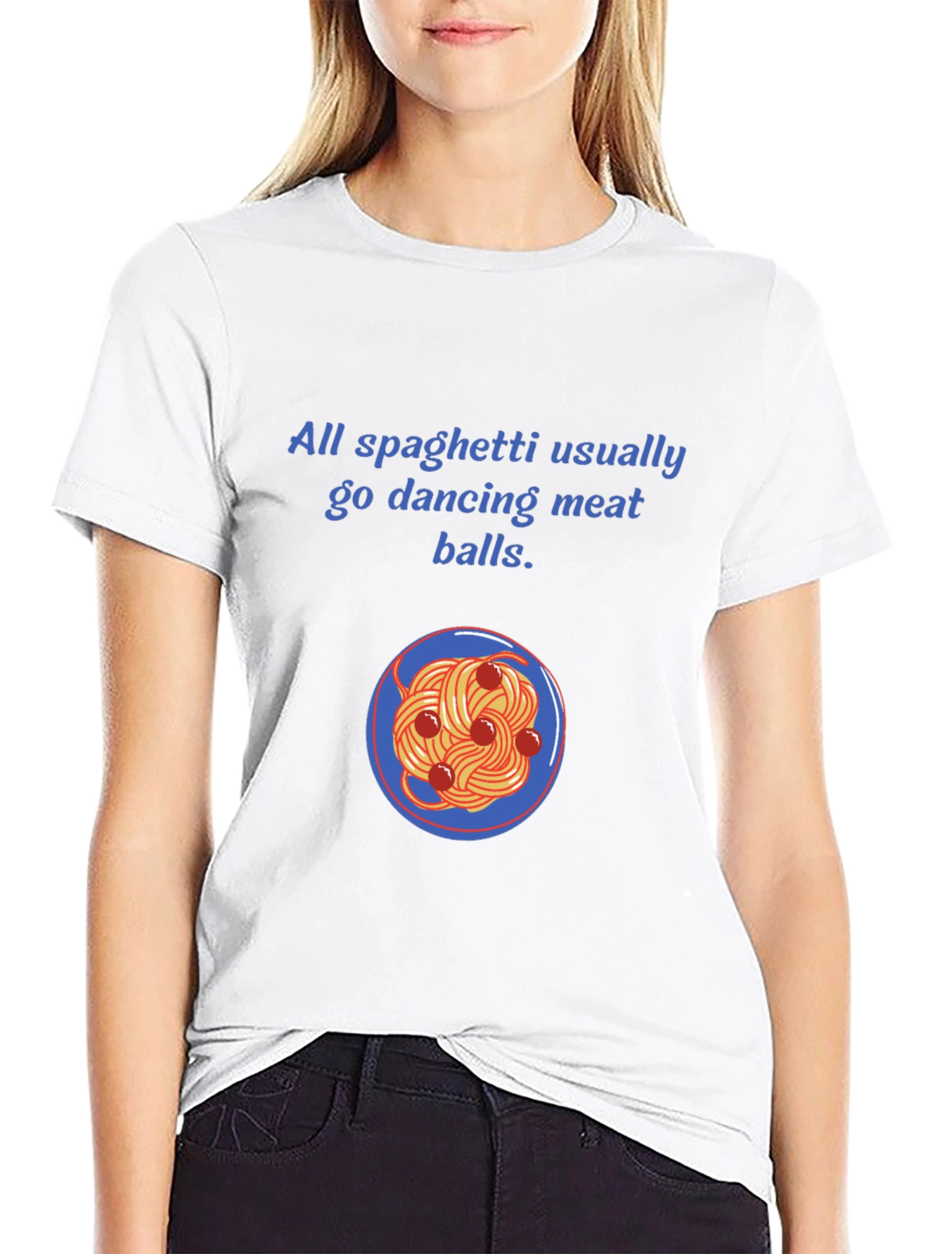 Funny Spaghetti and Meatballs Graphic Tee