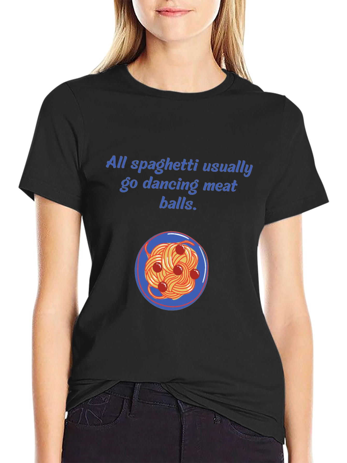 Funny Spaghetti and Meatballs Graphic Tee