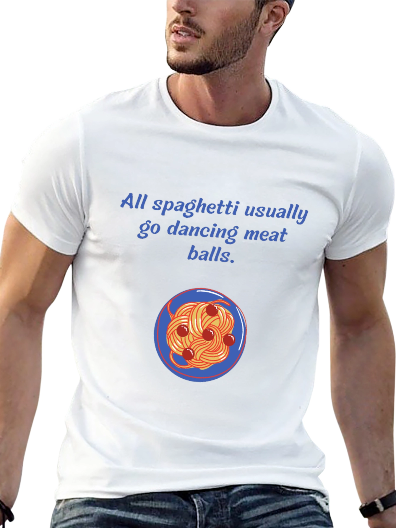Funny Spaghetti and Meatballs Graphic Tee