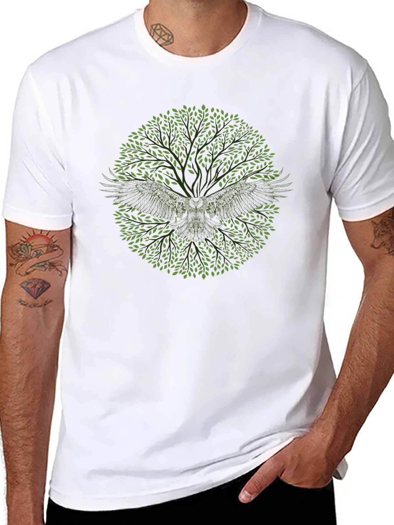Tree of Life Raven Graphic T-Shirt