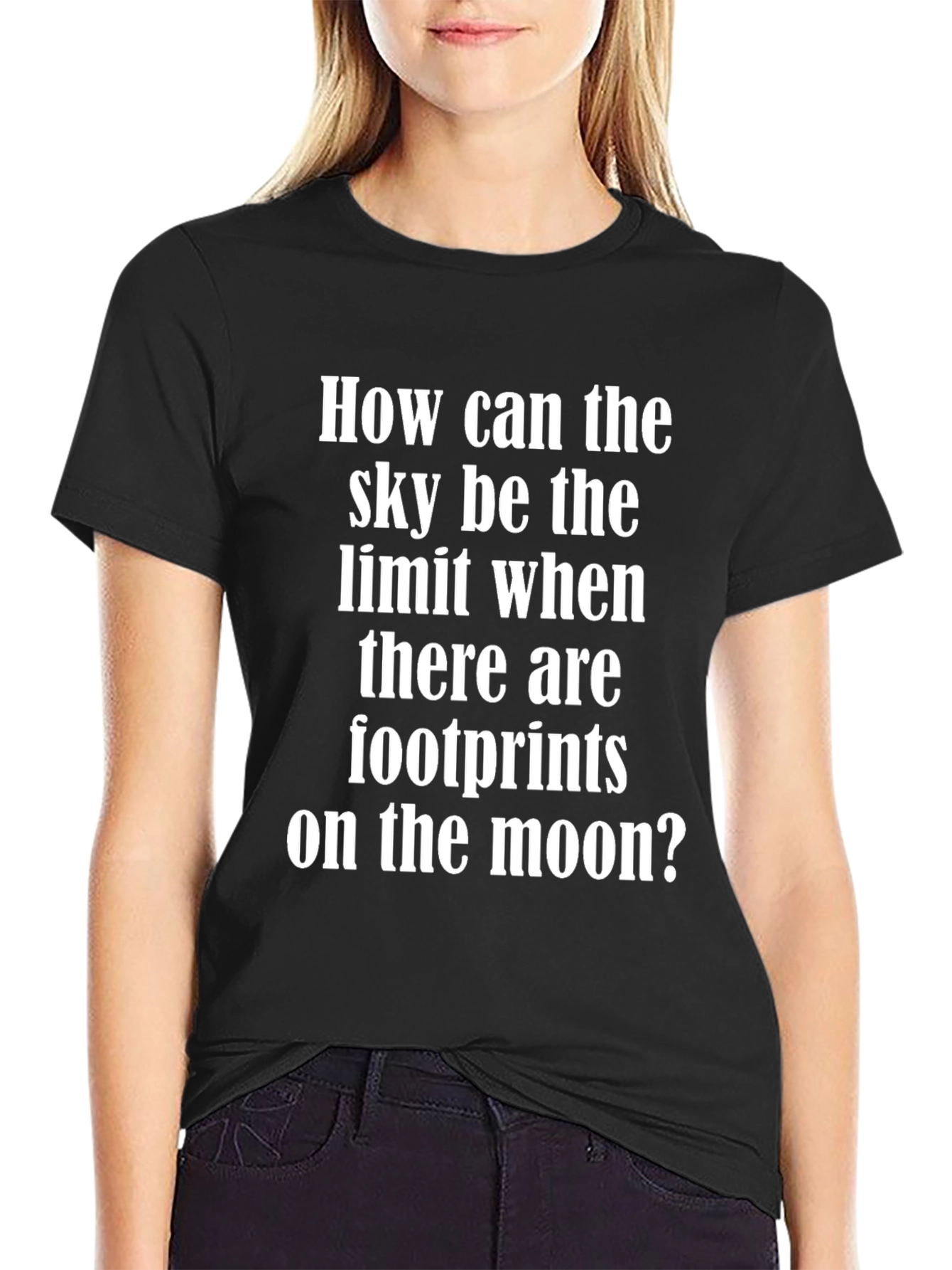 Footprints On The Moon Graphic T-Shirt