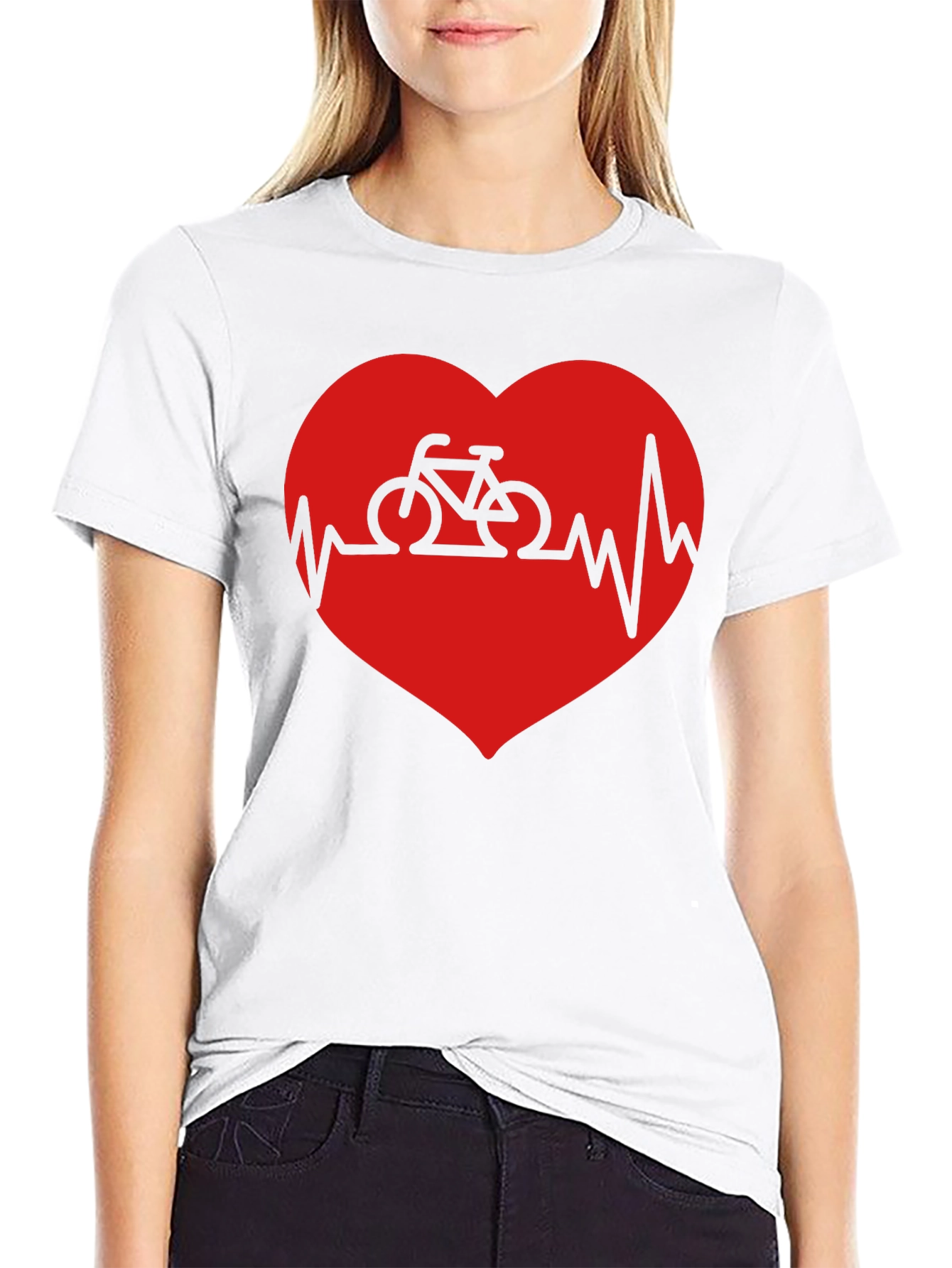Cycling Heartbeat T-Shirt - Ride On!