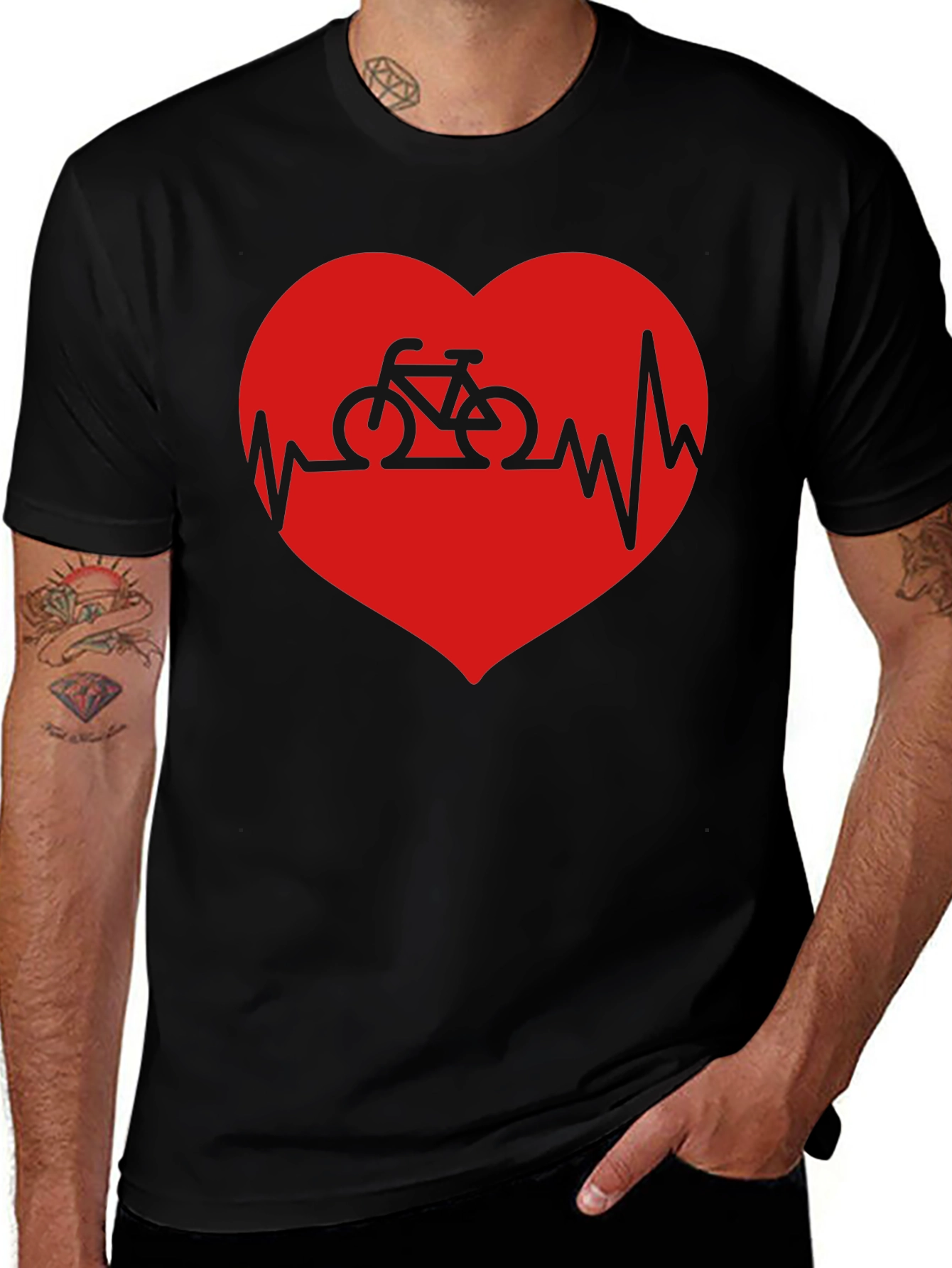 Cycling Heartbeat T-Shirt - Ride On!