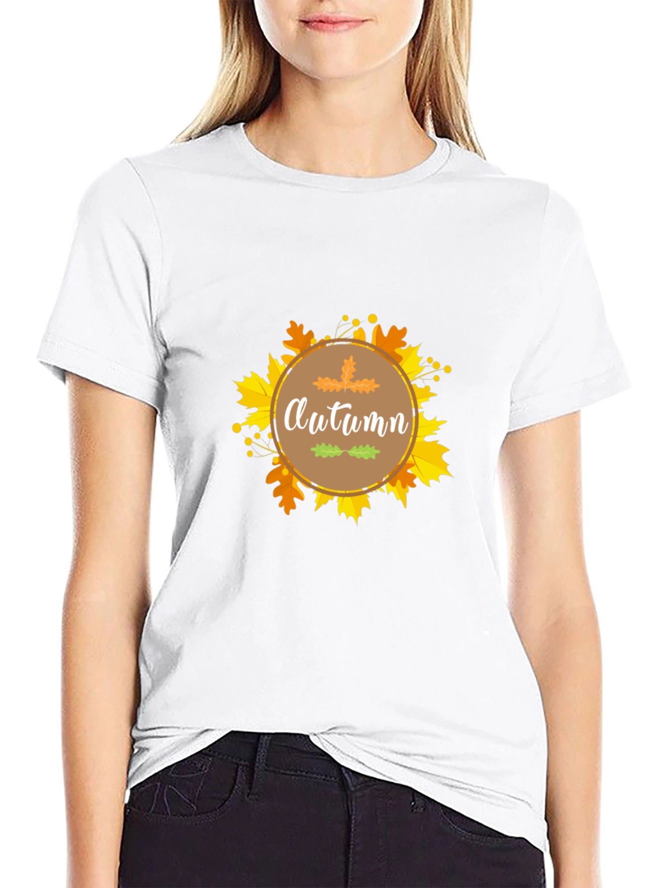 Autumn Leaves Black T-Shirt