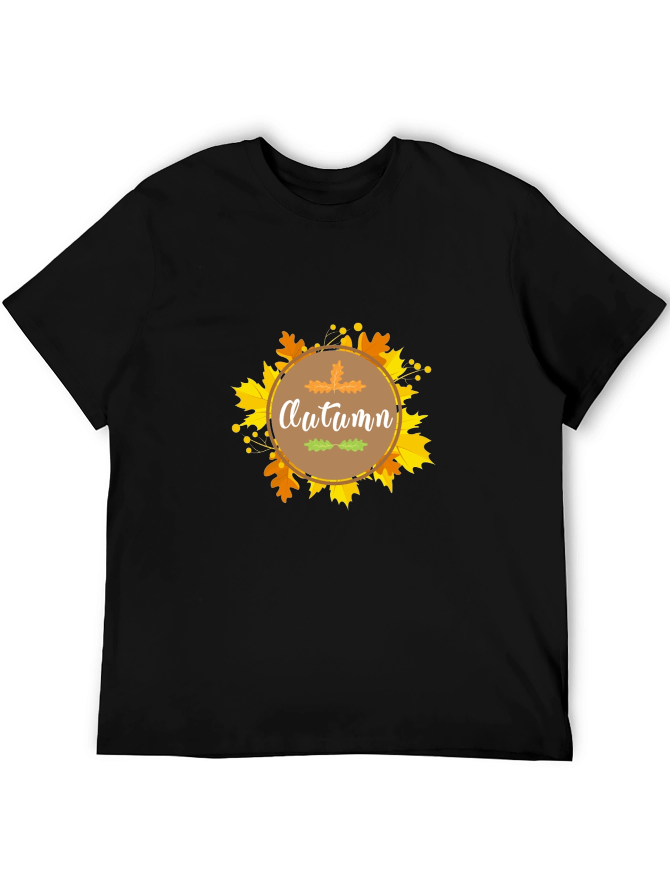 Autumn Leaves Black T-Shirt