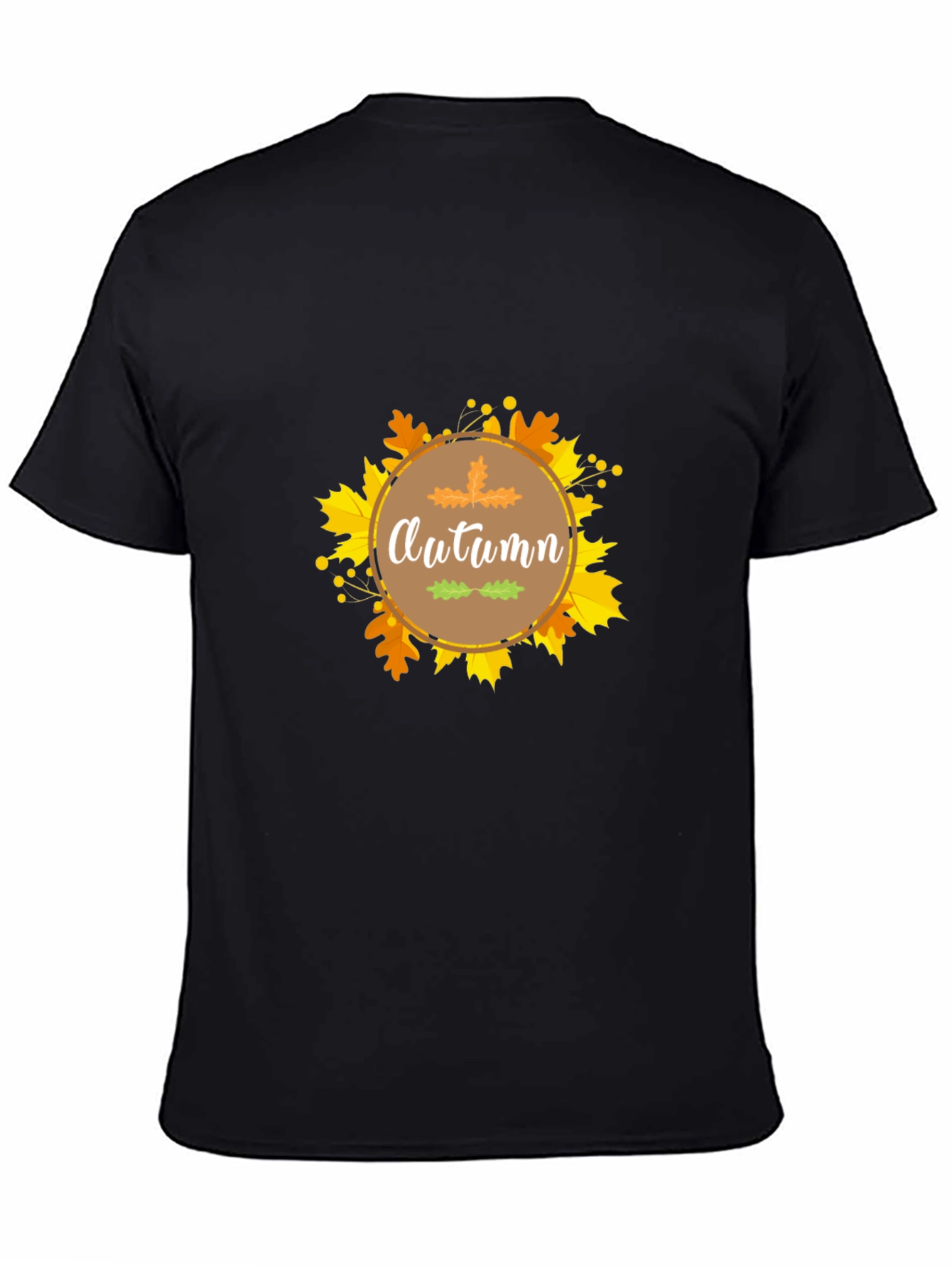 Autumn Leaves Black T-Shirt