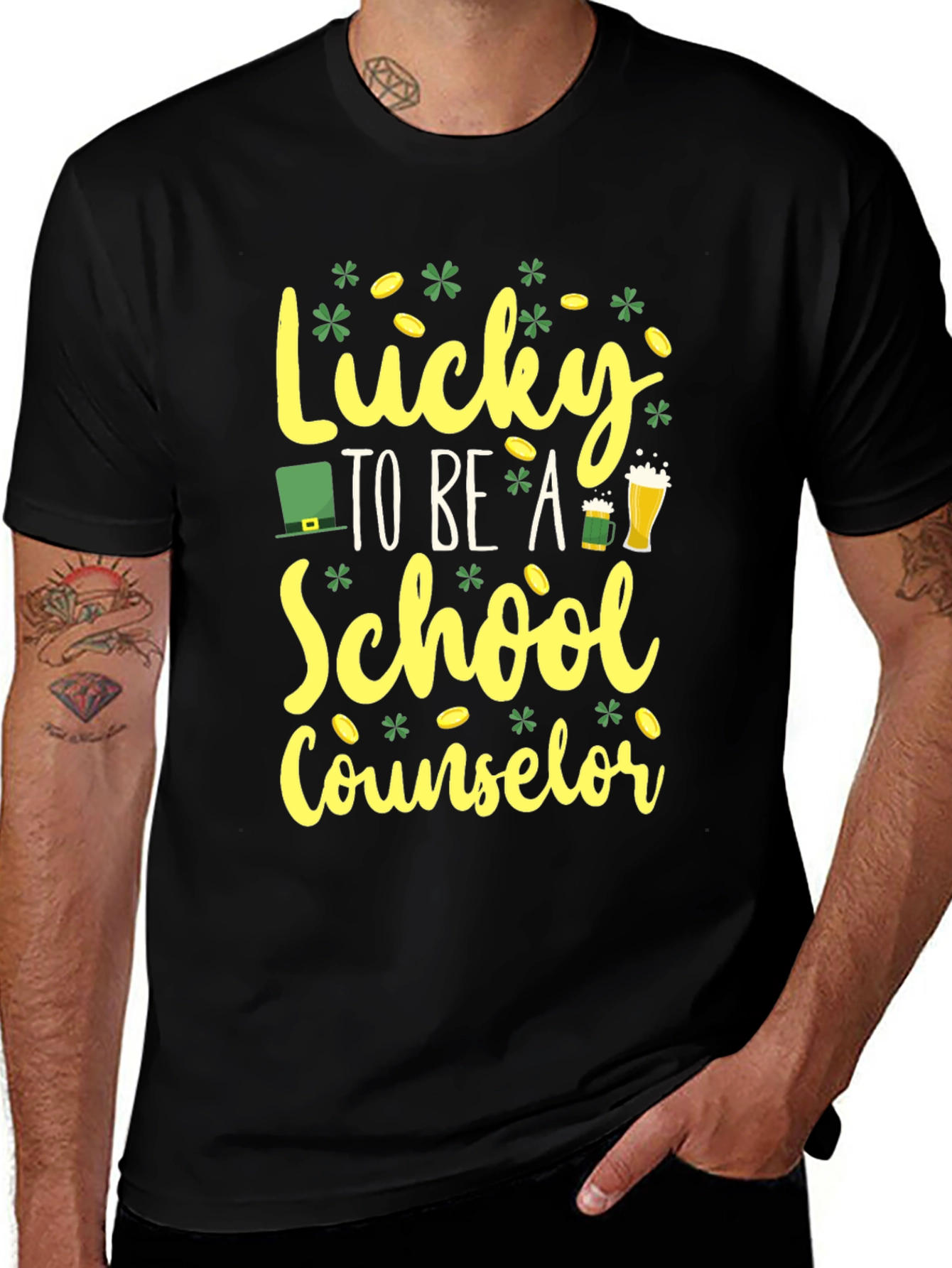 Lucky School Counselor St. Patricks Day T-Shirt