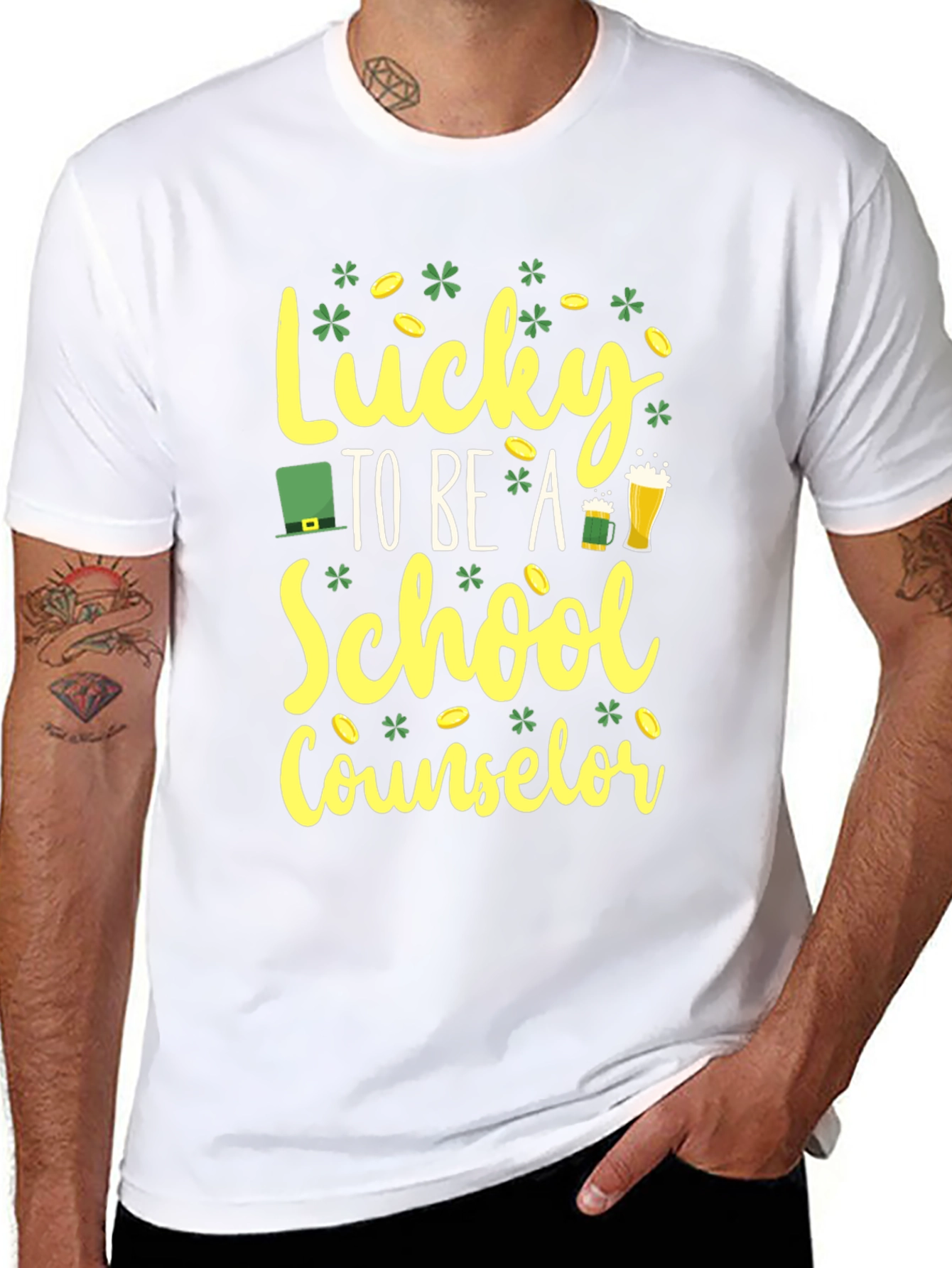 Lucky School Counselor St. Patricks Day T-Shirt