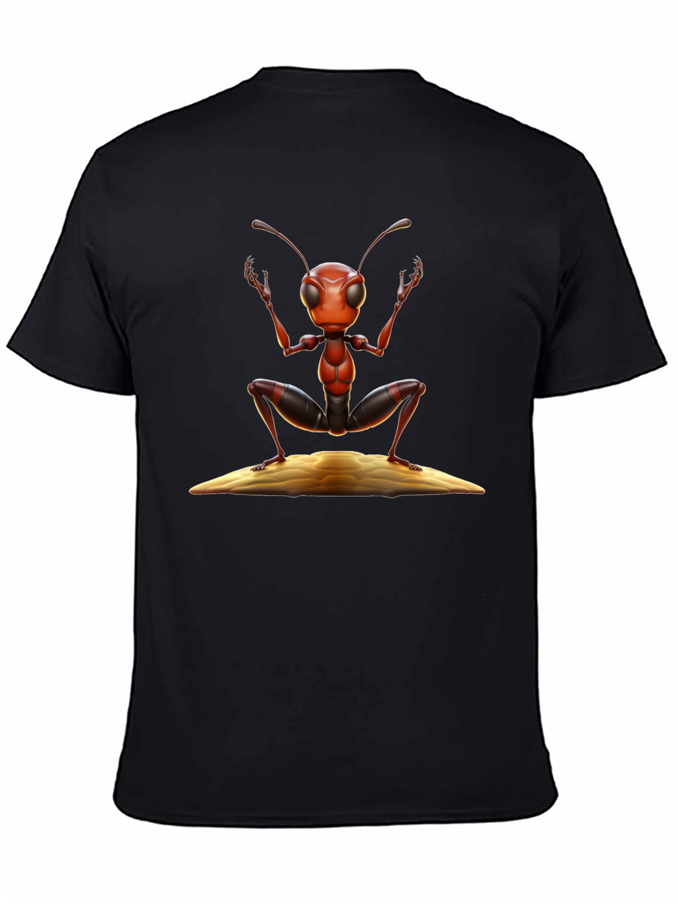 Ant Graphic T-Shirt - Black Cotton Tee