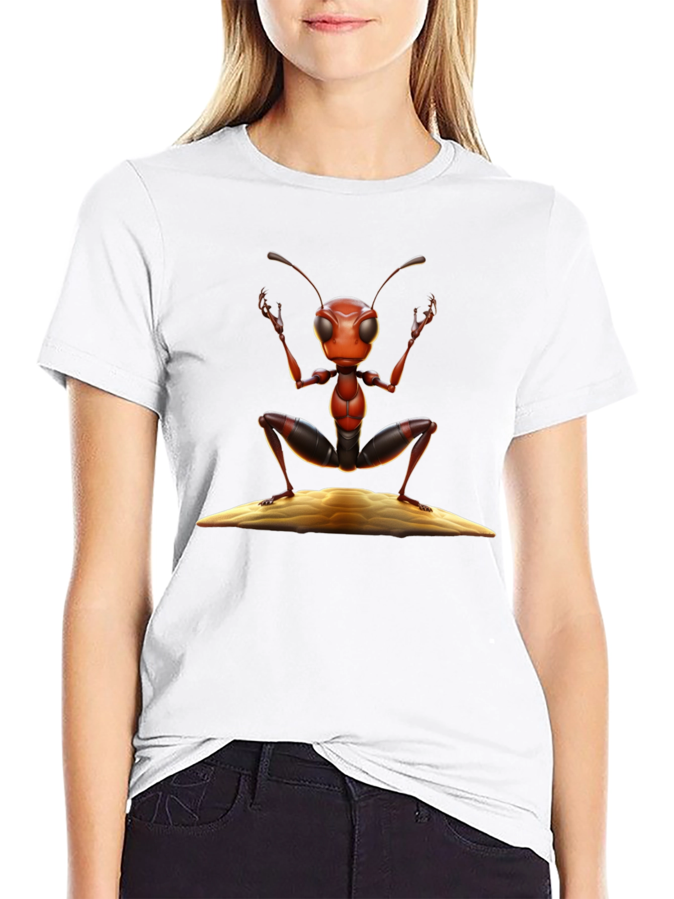 Ant Graphic T-Shirt - Black Cotton Tee