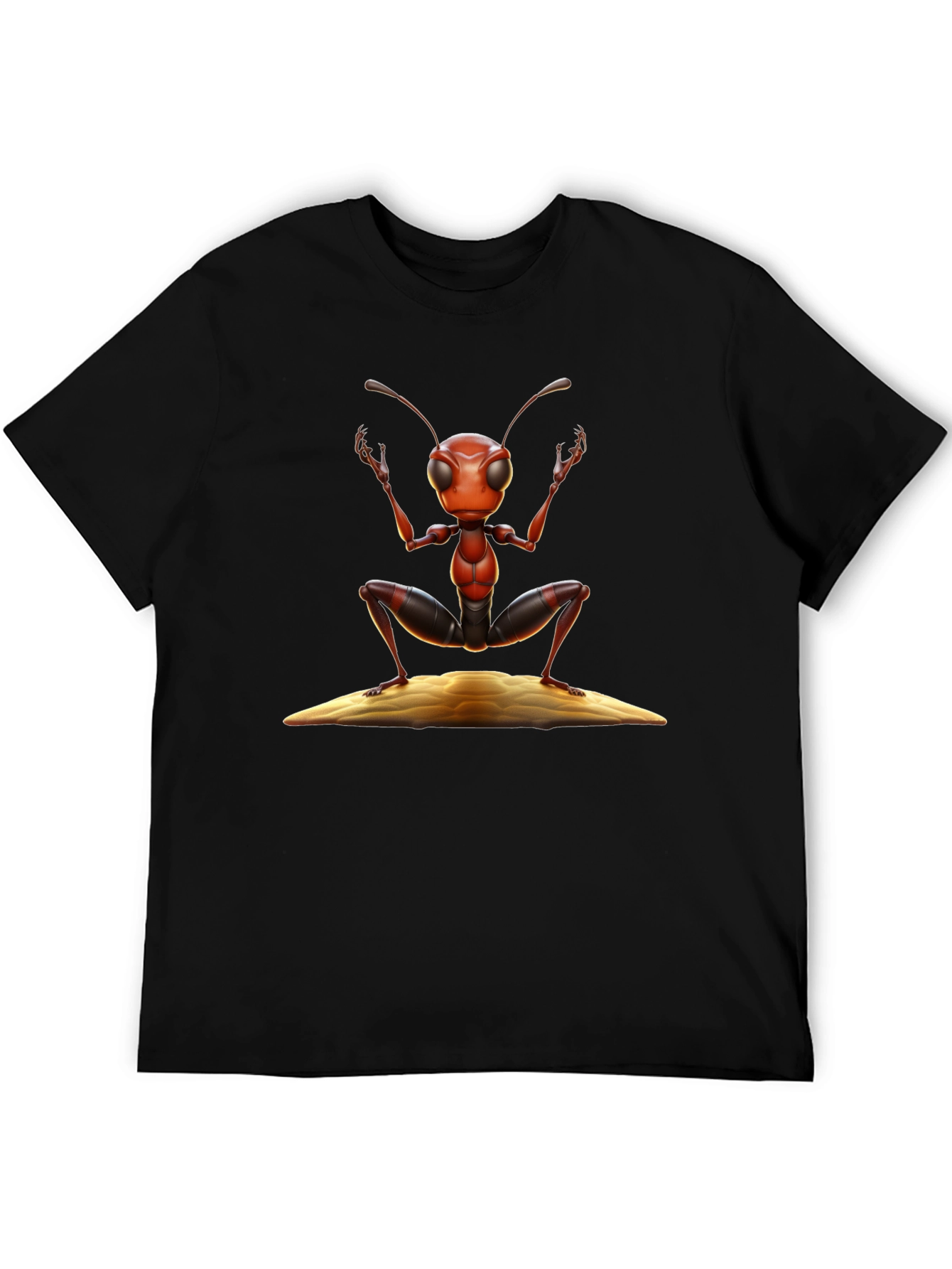 Ant Graphic T-Shirt - Black Cotton Tee