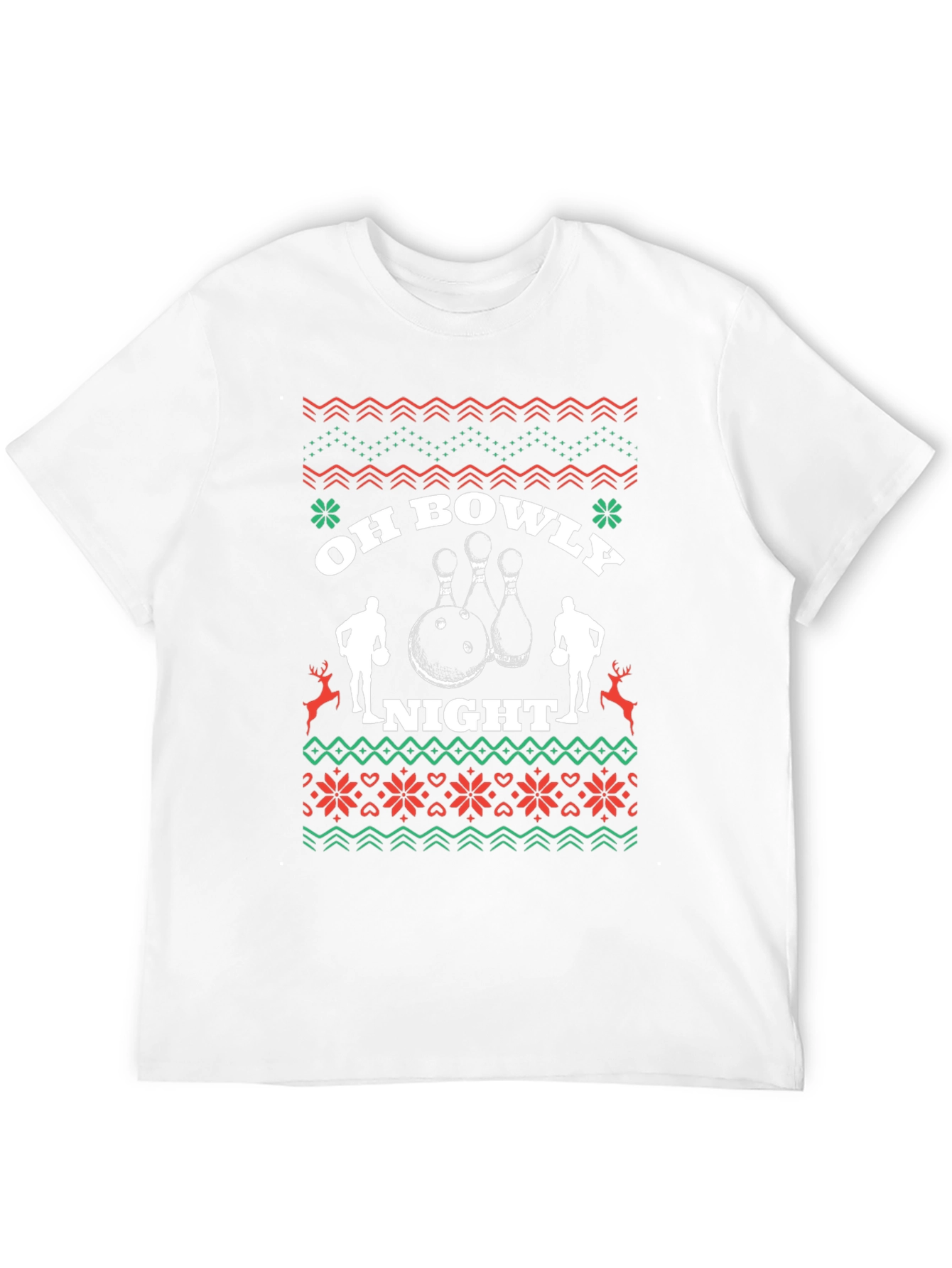 Oh Bowly Night Bowling Christmas T-Shirt