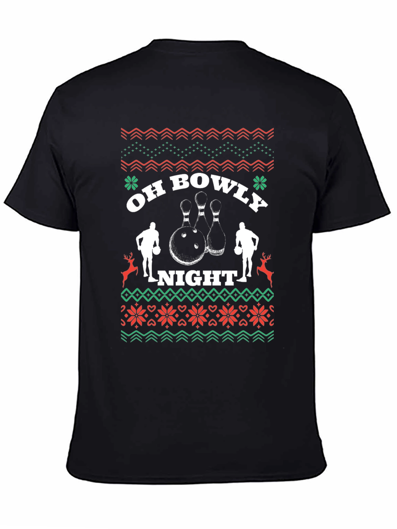 Oh Bowly Night Bowling Christmas T-Shirt