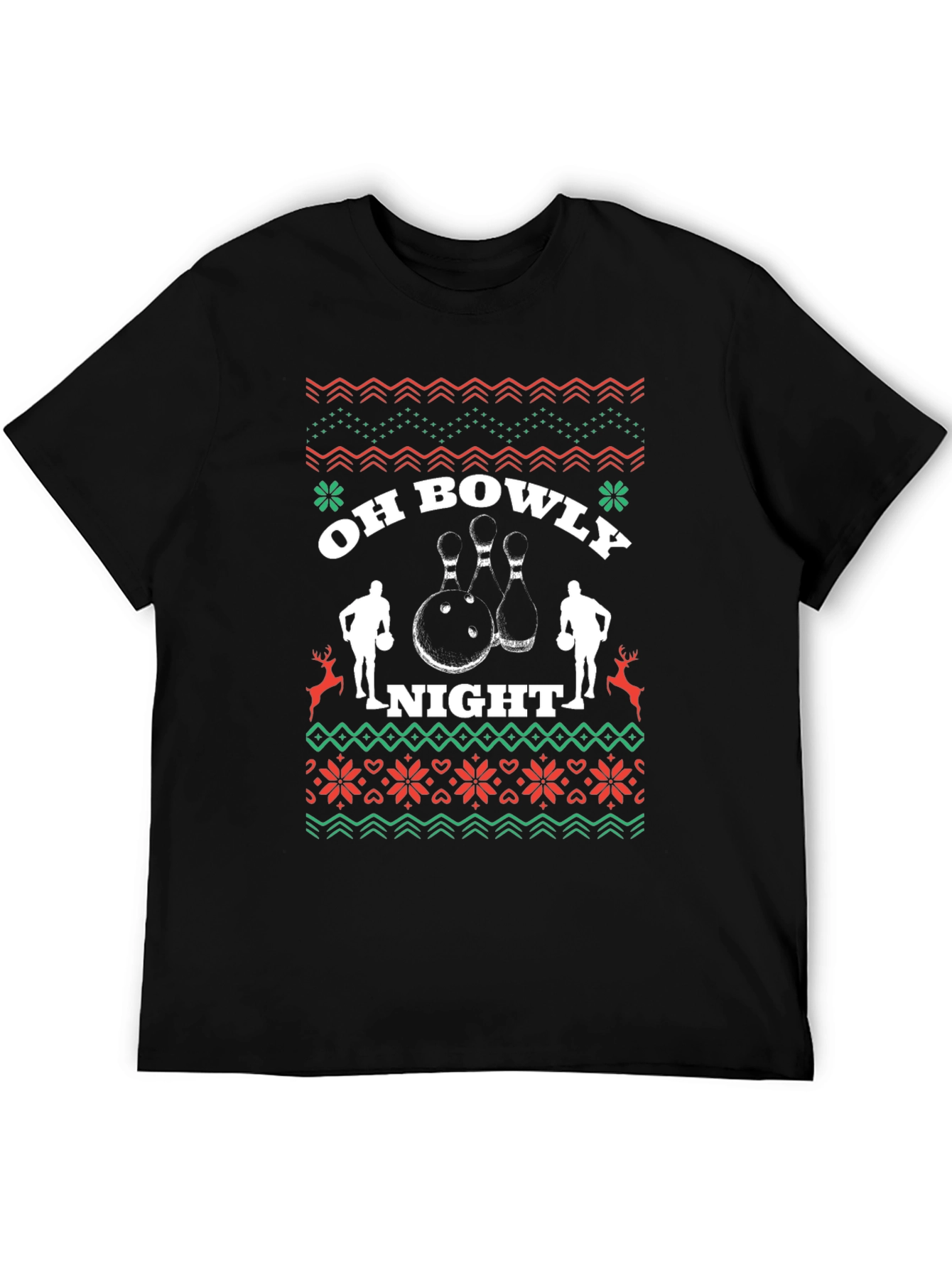 Oh Bowly Night Bowling Christmas T-Shirt