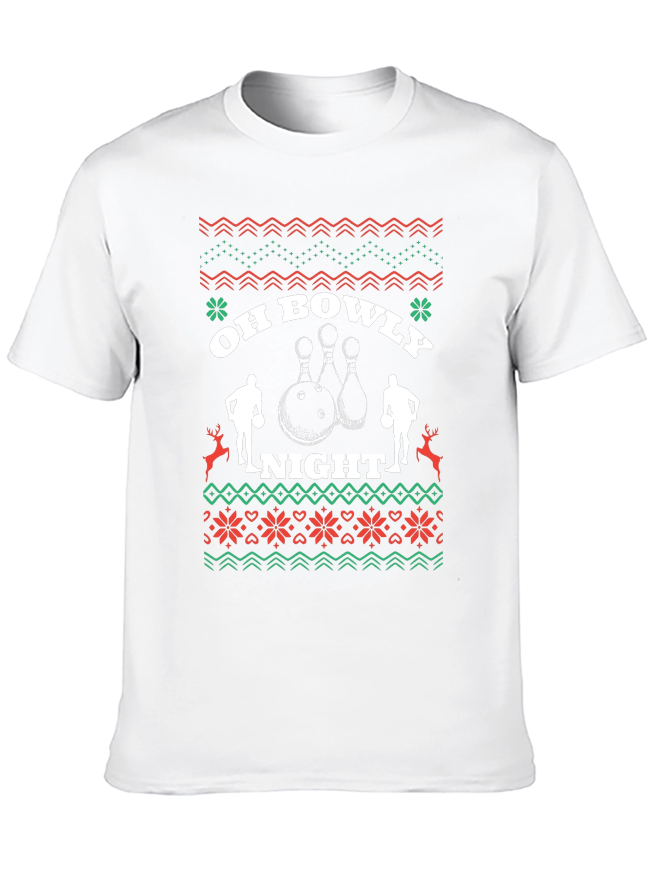 Oh Bowly Night Bowling Christmas T-Shirt