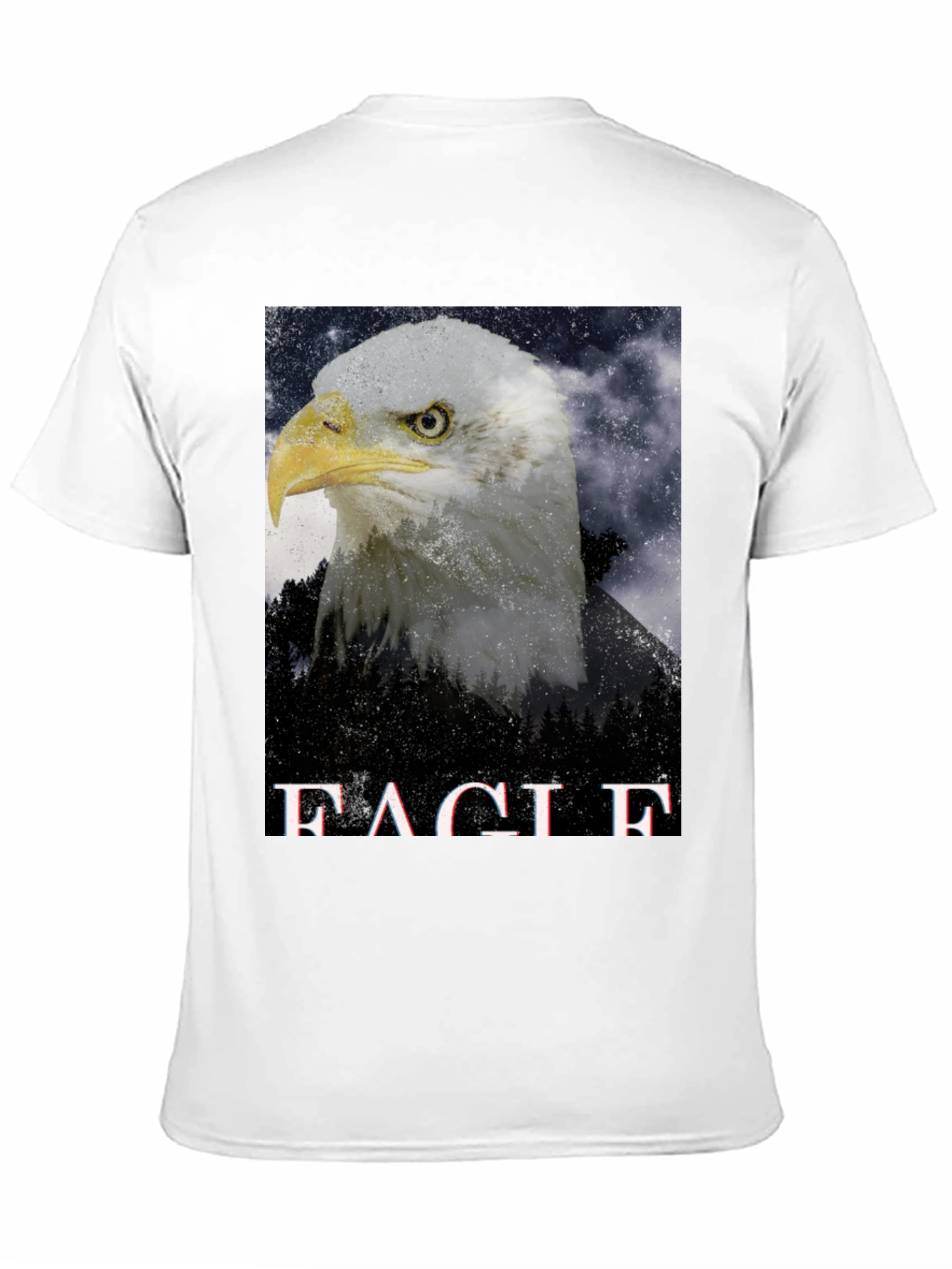 Eagle Graphic Print Black T-Shirt for Men