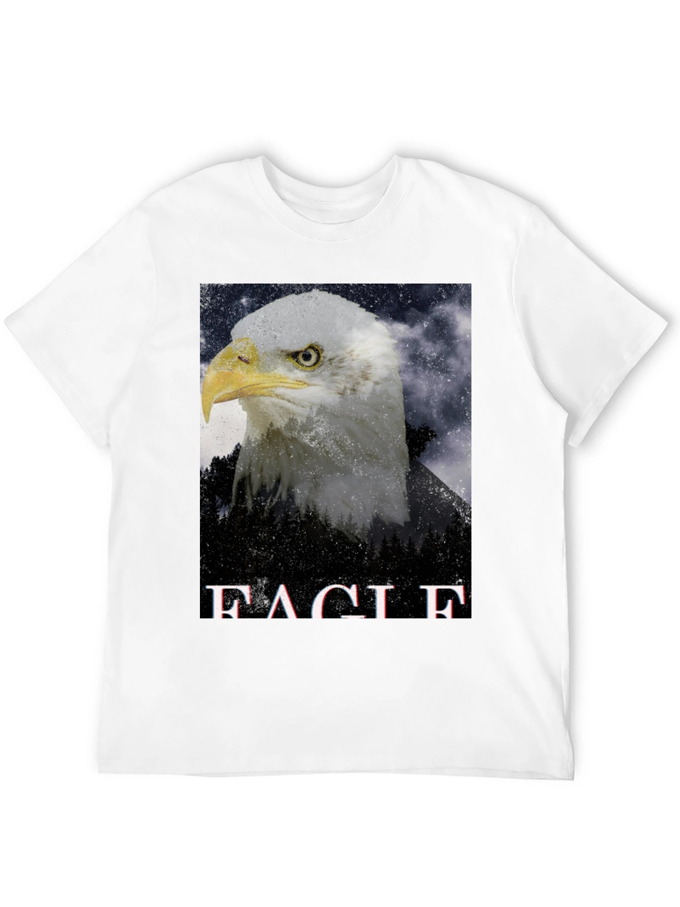 Eagle Graphic Print Black T-Shirt for Men