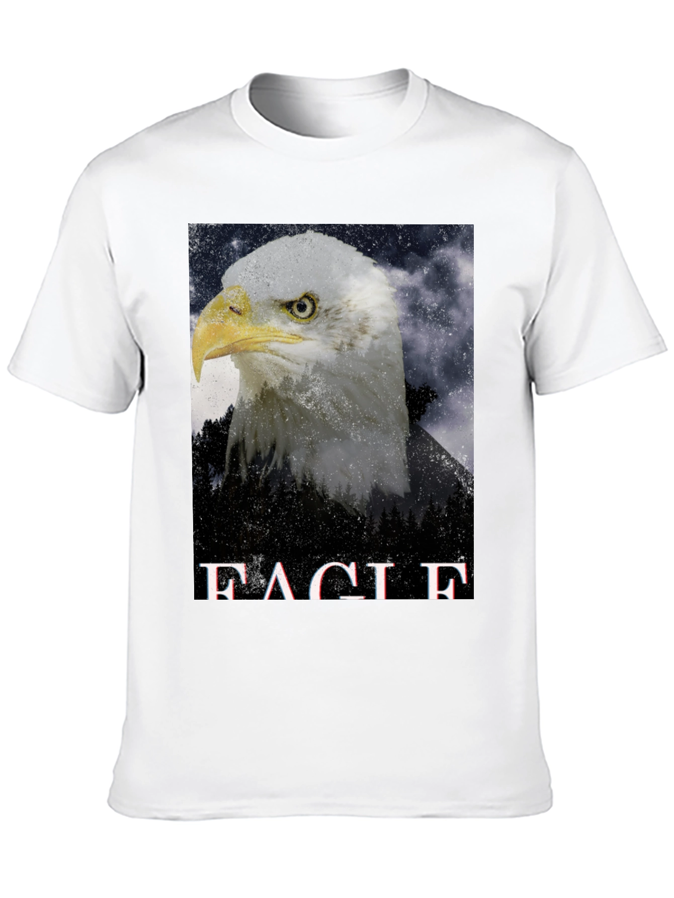 Eagle Graphic Print Black T-Shirt for Men