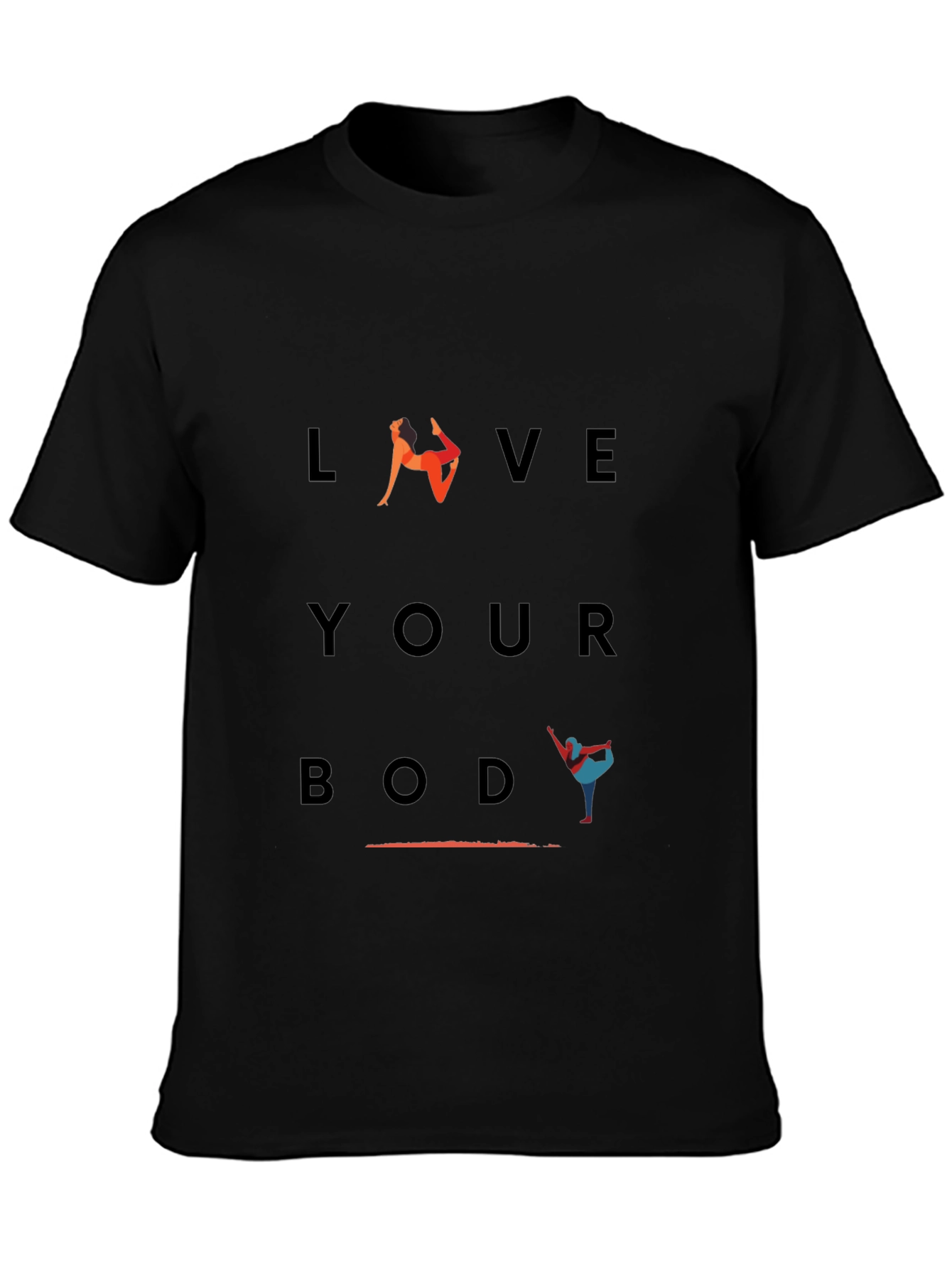 Love Your Body Yoga Graphic T-Shirt